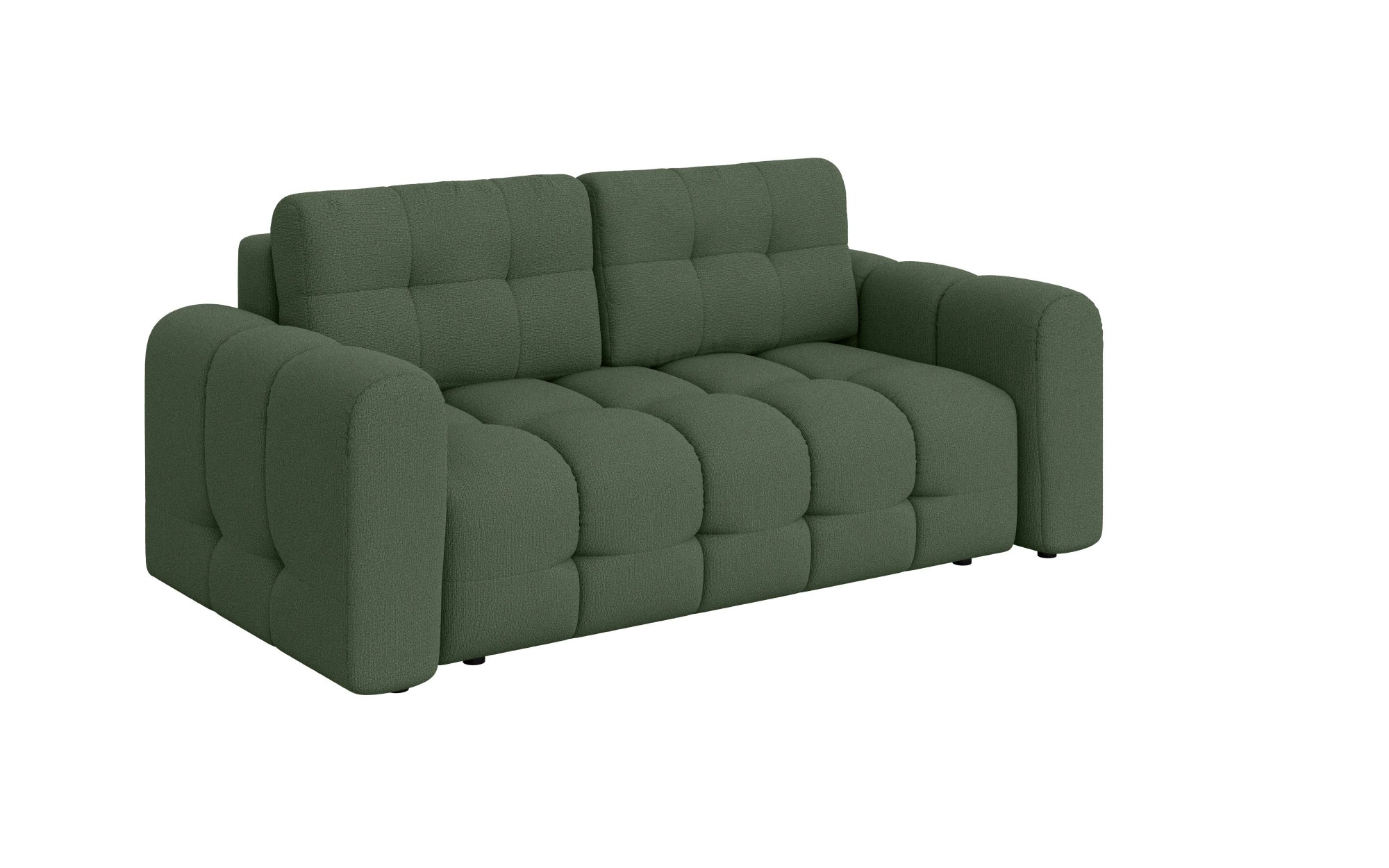 INOSIGN 2-Sitzer »Manilla, trendige Steppung, 2 Rückenkissen, B/T/H 195/107/91 cm«, mit Wellenunterfederung, in verschiedenen Materialien und Farben