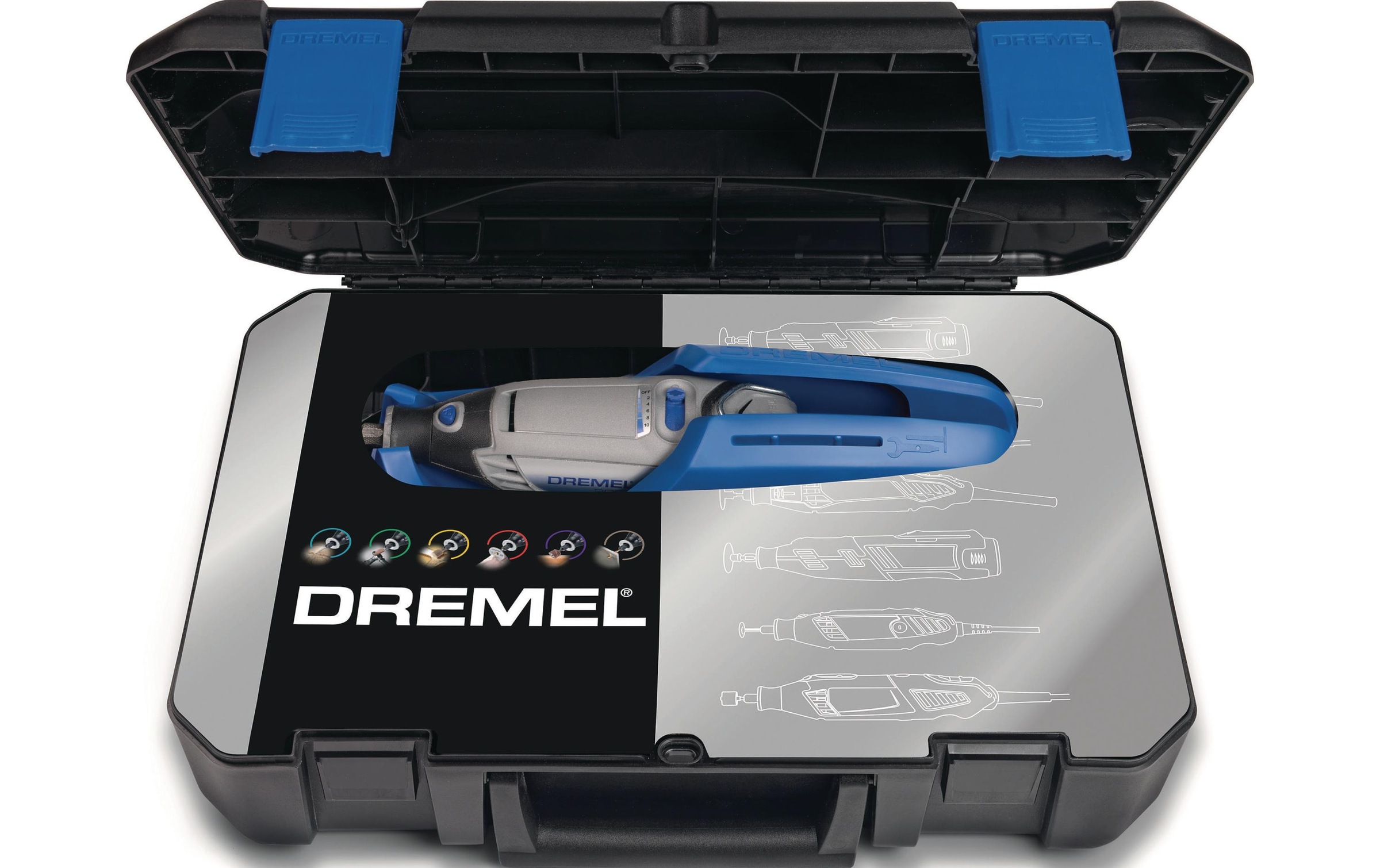 DREMEL Elektro-Multifunktionswerkzeug »3000-1/25 EZ«, Funktionen: Bohren; Fräsen; Gravieren; Polieren; Schleifen; Trennen