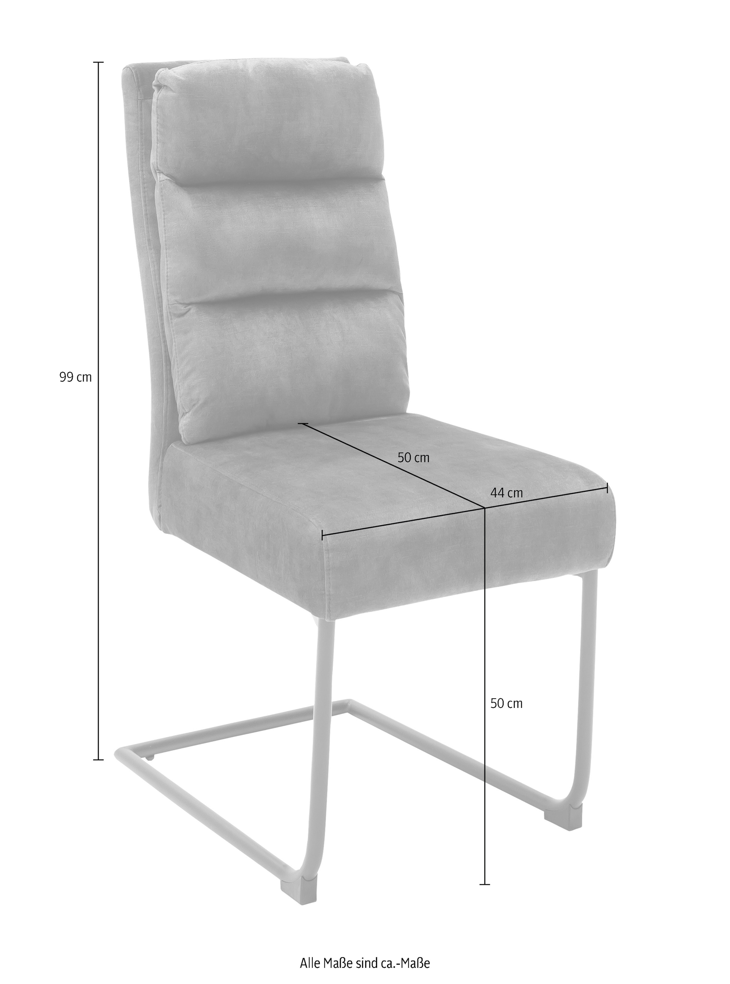 MCA furniture Freischwinger »Lampang«, (Set), 2 St., 2er Set, Stuhl mit  Stoffbezug im Vintagelook, belastbar bis 120 kg jetzt kaufen