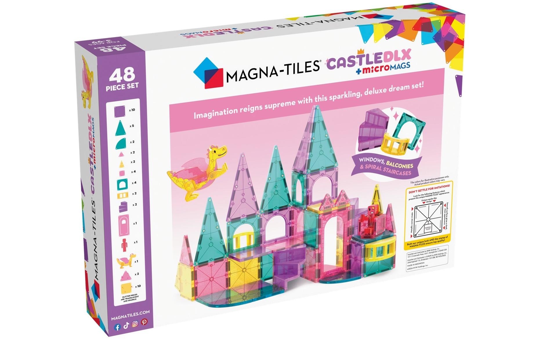Spielbausteine »Magna-Tiles Schloss Deluxe 48-teilig«, (48 St.)