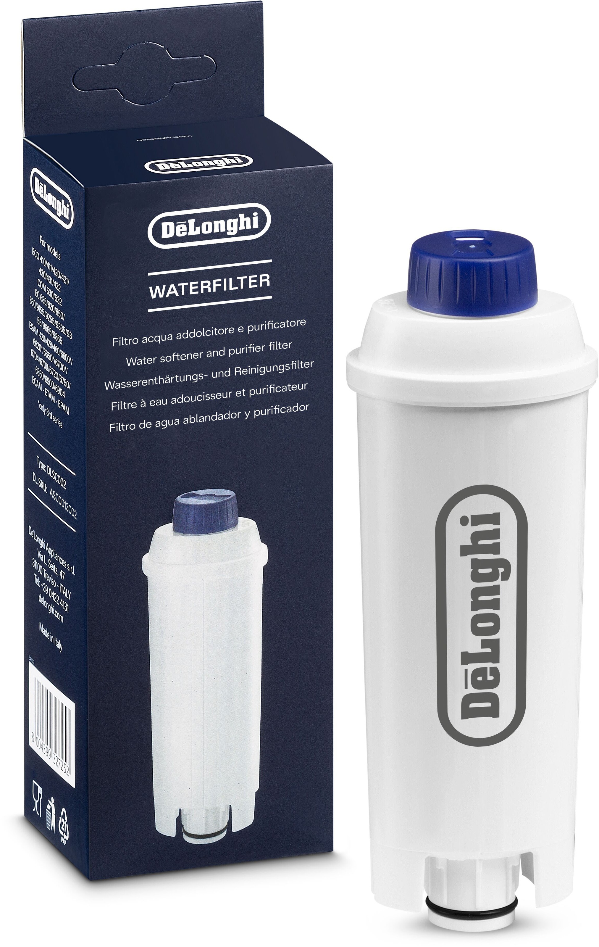 Image of DeLonghi Wasserfilter "DLSC002 für alle Kaffeevollautomaten mit Wasserfilter von DeLonghi" Zubehör für Pflege&Schutz der Maschine & optimiert für Kaffeequalität
