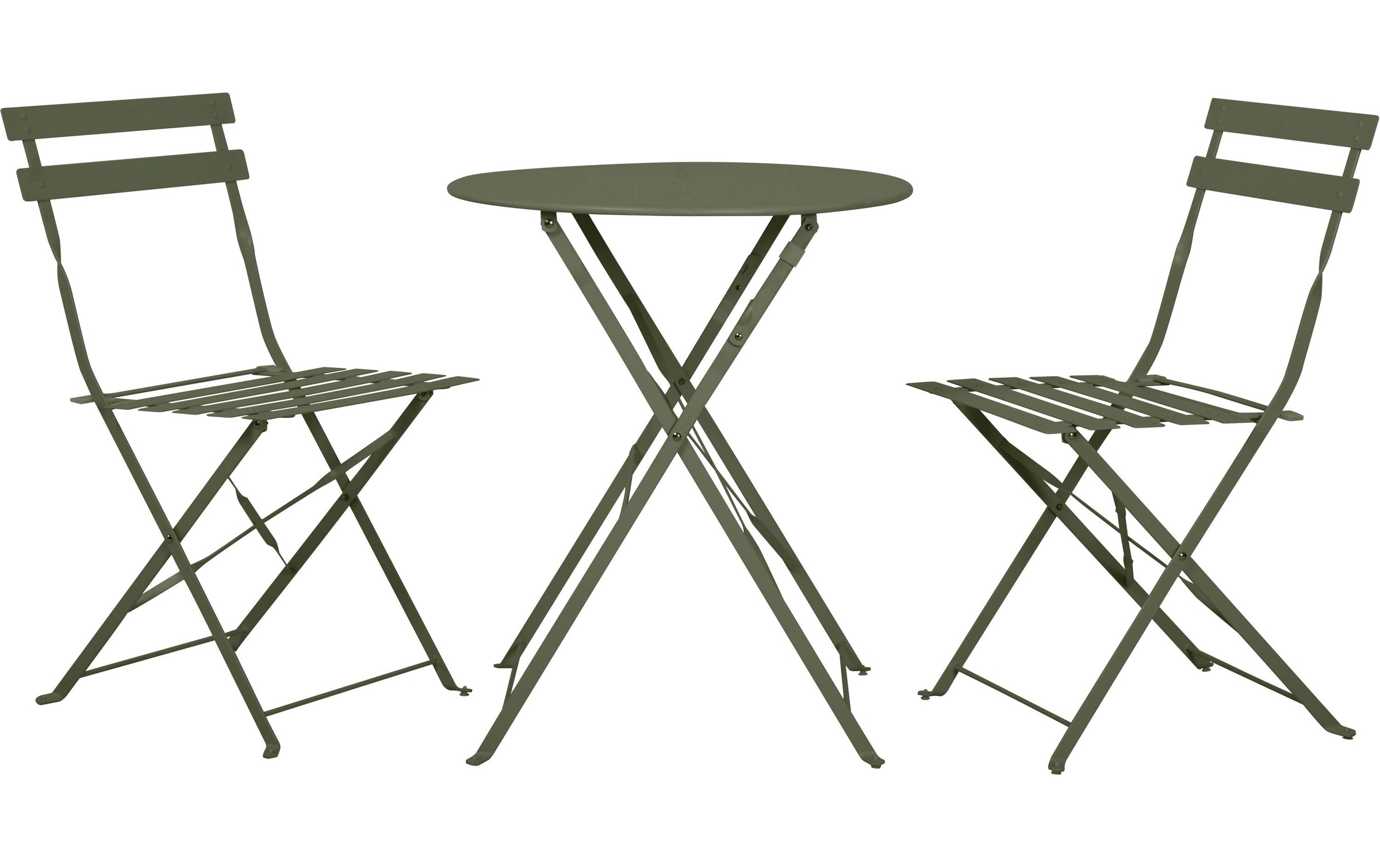 Schou Balkonset "Sam 42 x 46 x 80cm" 3 tlg. Kompaktes Bistro-Set, ideal für Balkon