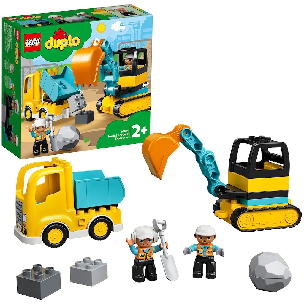 LEGO® Konstruktionsspielsteine »Bagger und Laster (10931), LEGO® DUPLO® Town«, (20 St.)