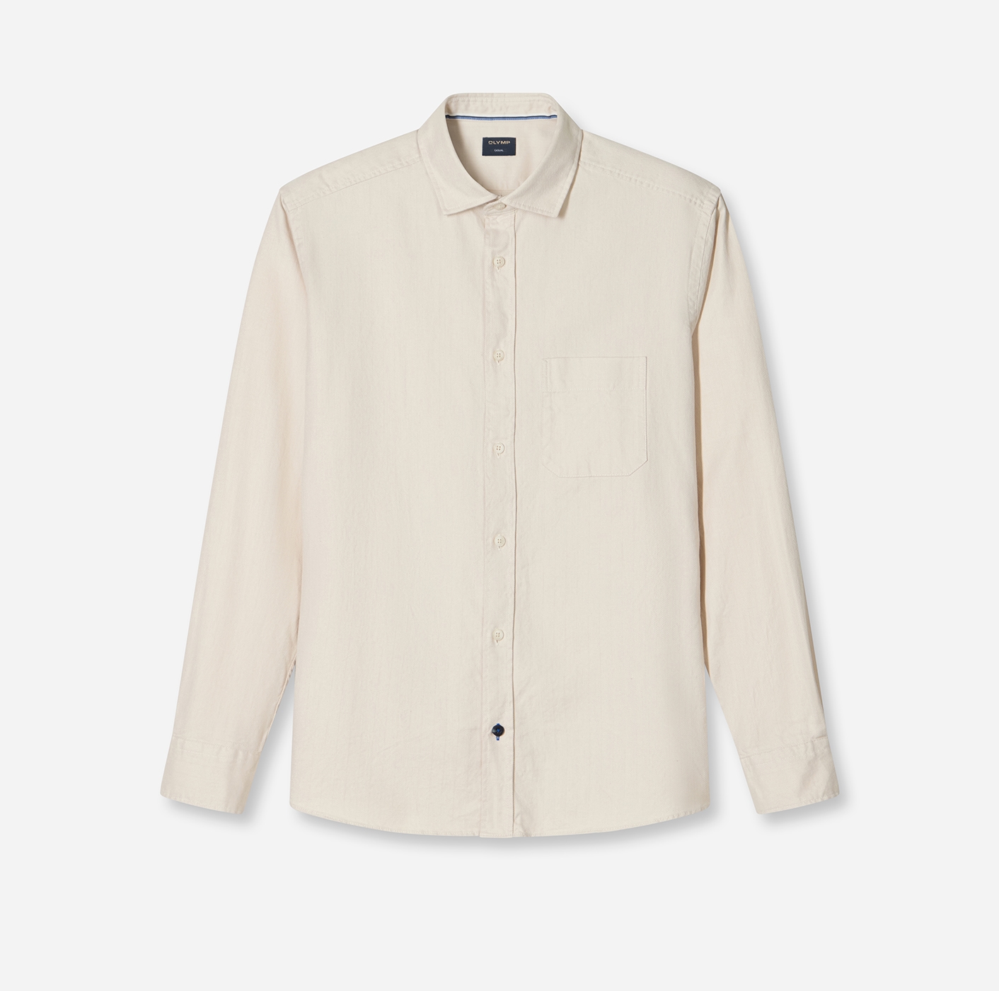 OLYMP Chemise en flanelle casual, modern fit, Kentkragen, unifarben