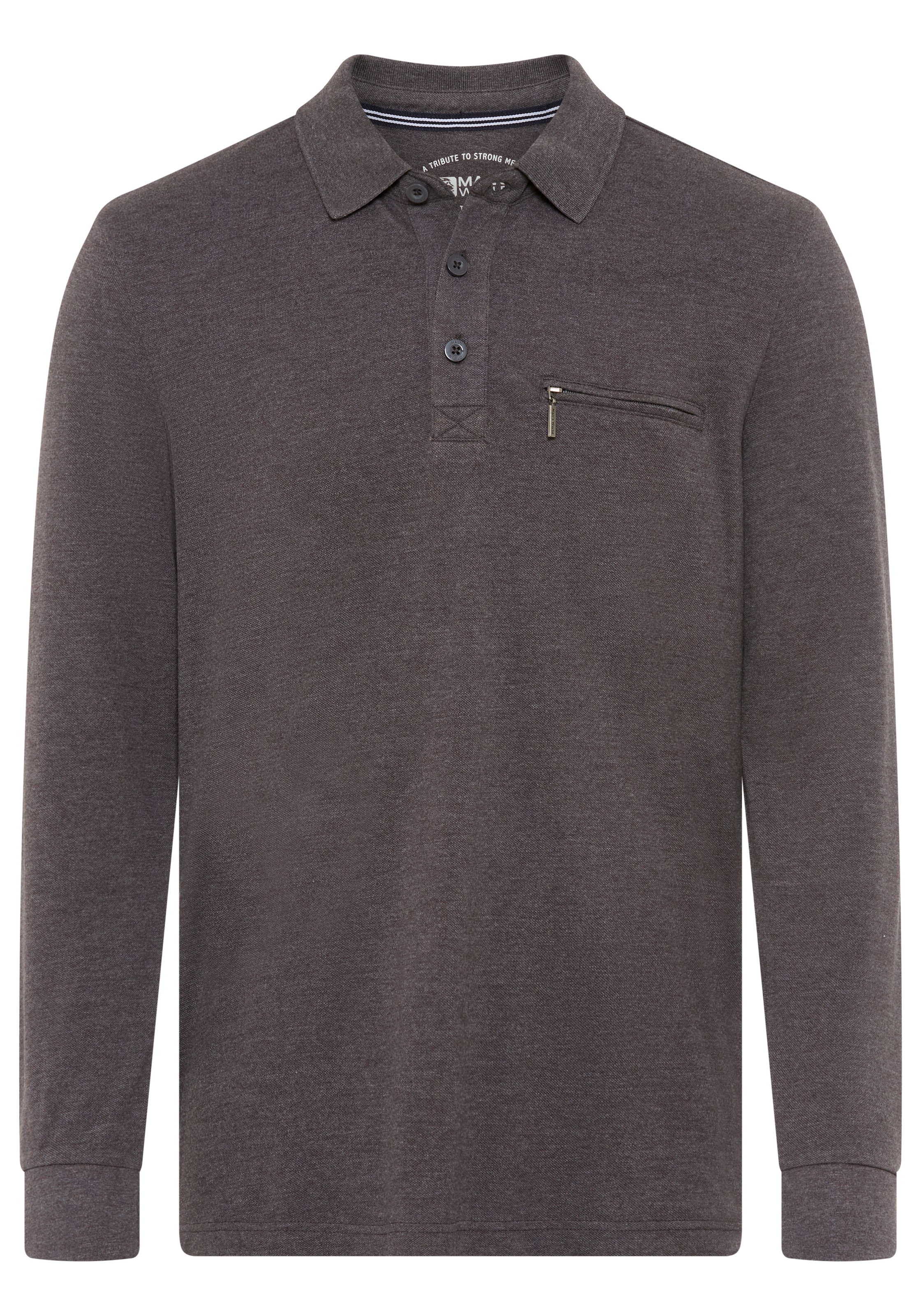 Man's World Polo à manches longues »Neue Kollektion!« schmale Passform, Langarm, mit Reissverschlusstasche