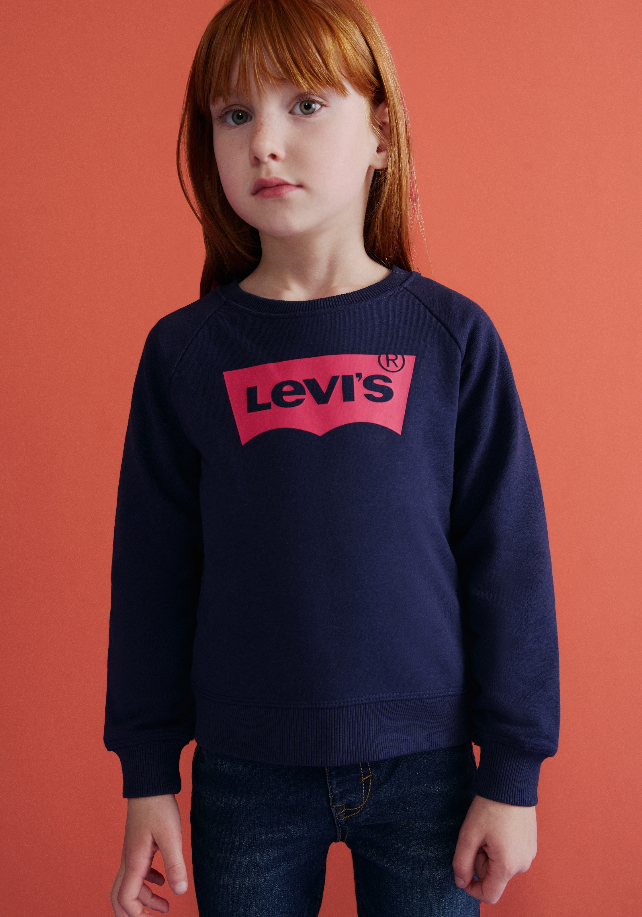 Image of Levis Kids Sweatshirt "BATWING CREWNECK SWEATSHIRT", for GIRLS