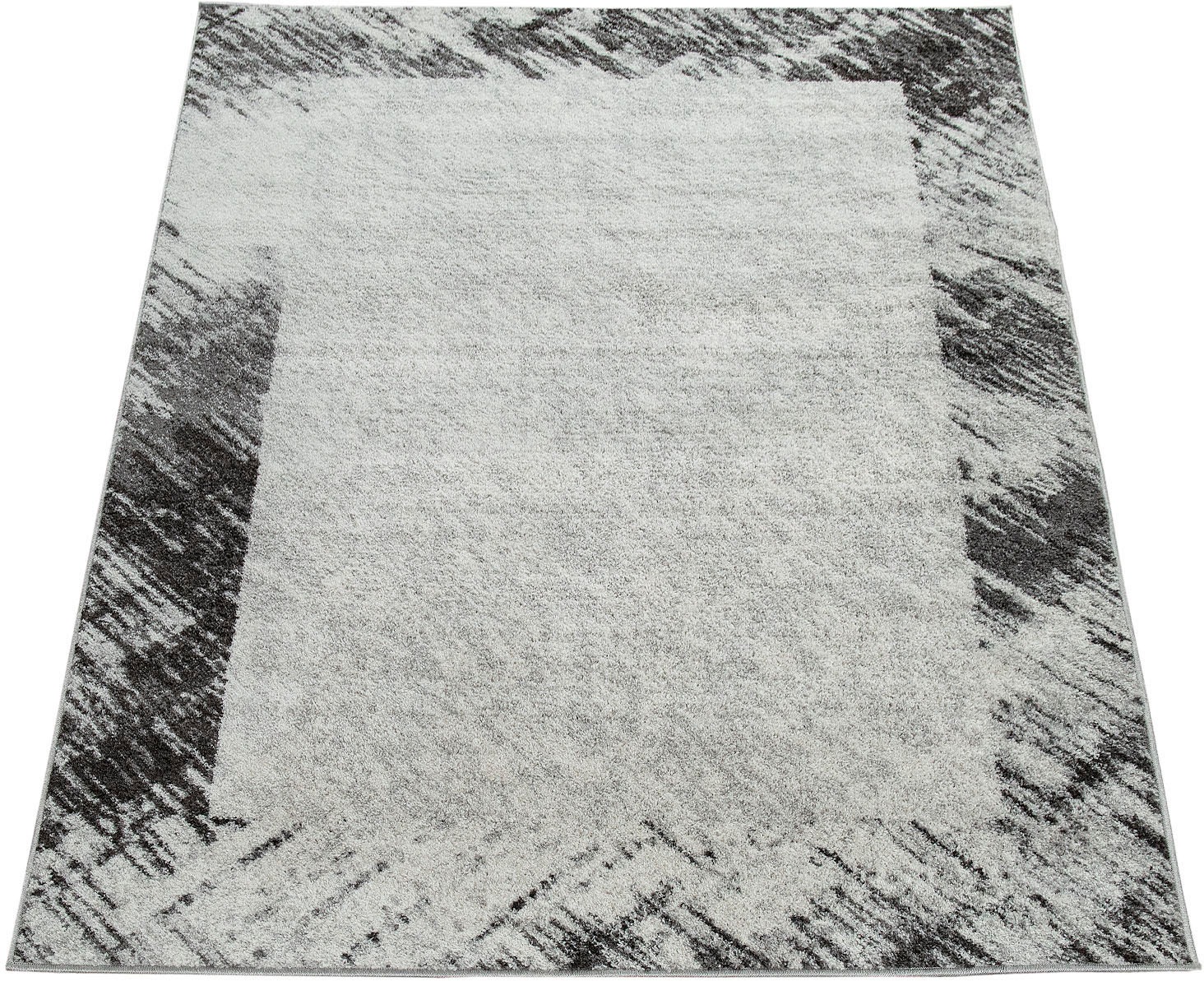 Image of Paco Home Teppich »Leto 213«, rechteckig, 16 mm Höhe, Kurzflor, modernes meliertes Design, mit Bordüre, ideal im Wohnzimmer & Schlafzimmer bei Ackermann Versand Schweiz