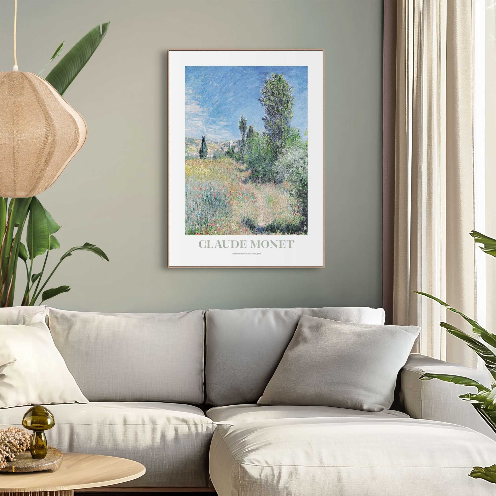 Reinders! Poster »Monet - landscape in Ile Saint-Martin« Wohnzimmer - Blau - MDF - Kunst - 50x70 cm