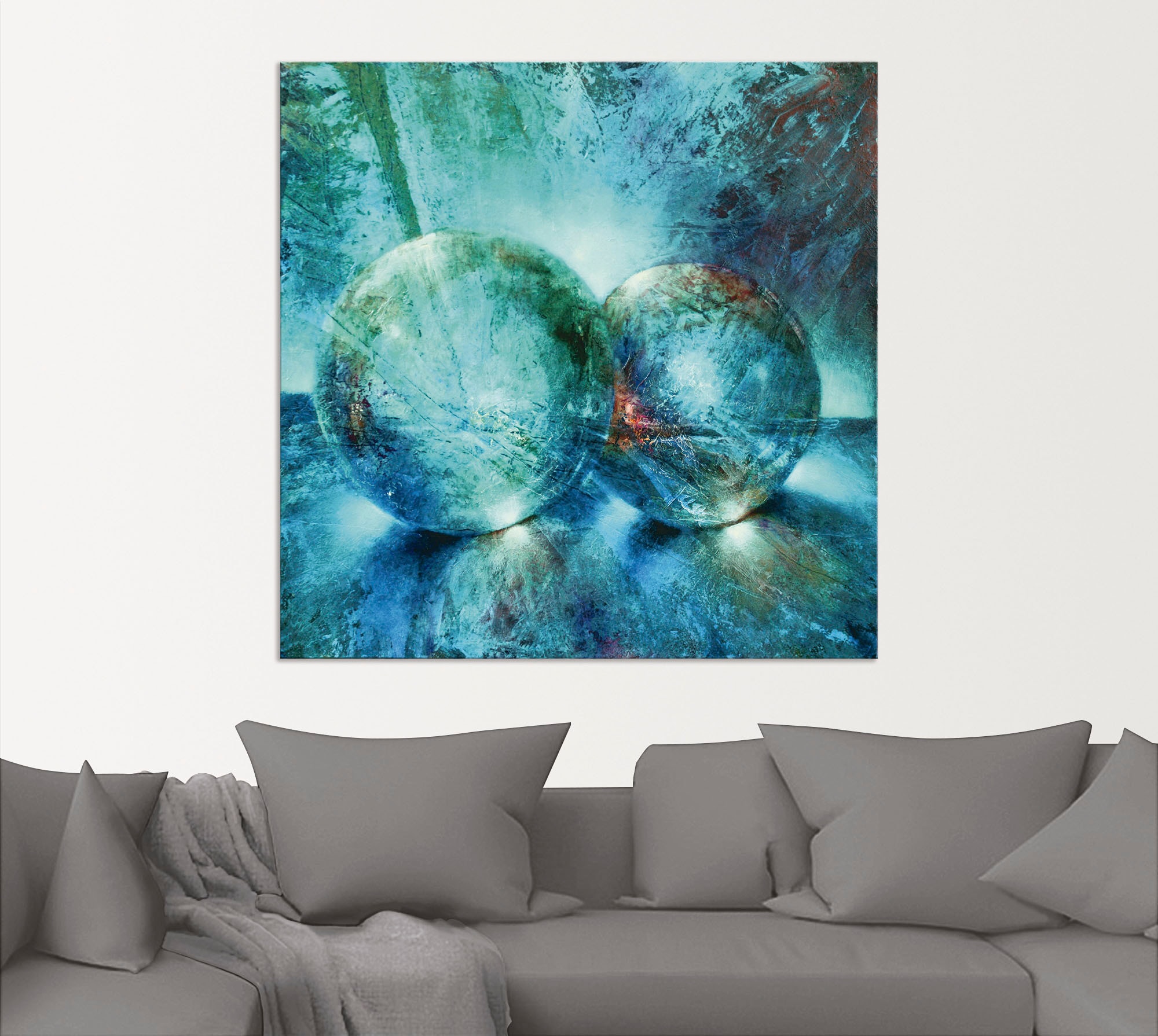 Artland Wandbild »Zwei blaue Murmeln_«, Muster, (1 St.), als Alubild, Outdoorbild, Leinwandbild, Poster in verschied. Grössen