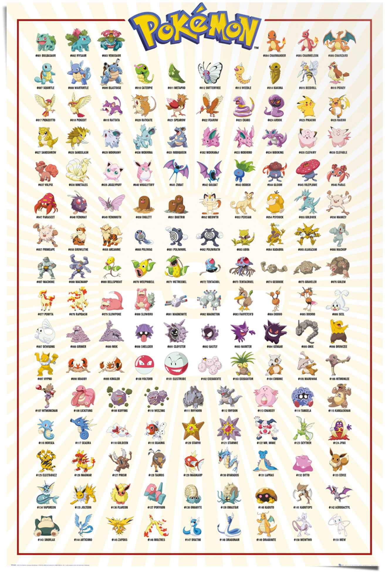 Image of Reinders Poster "Pokemon" 1 Stk. tlg.
