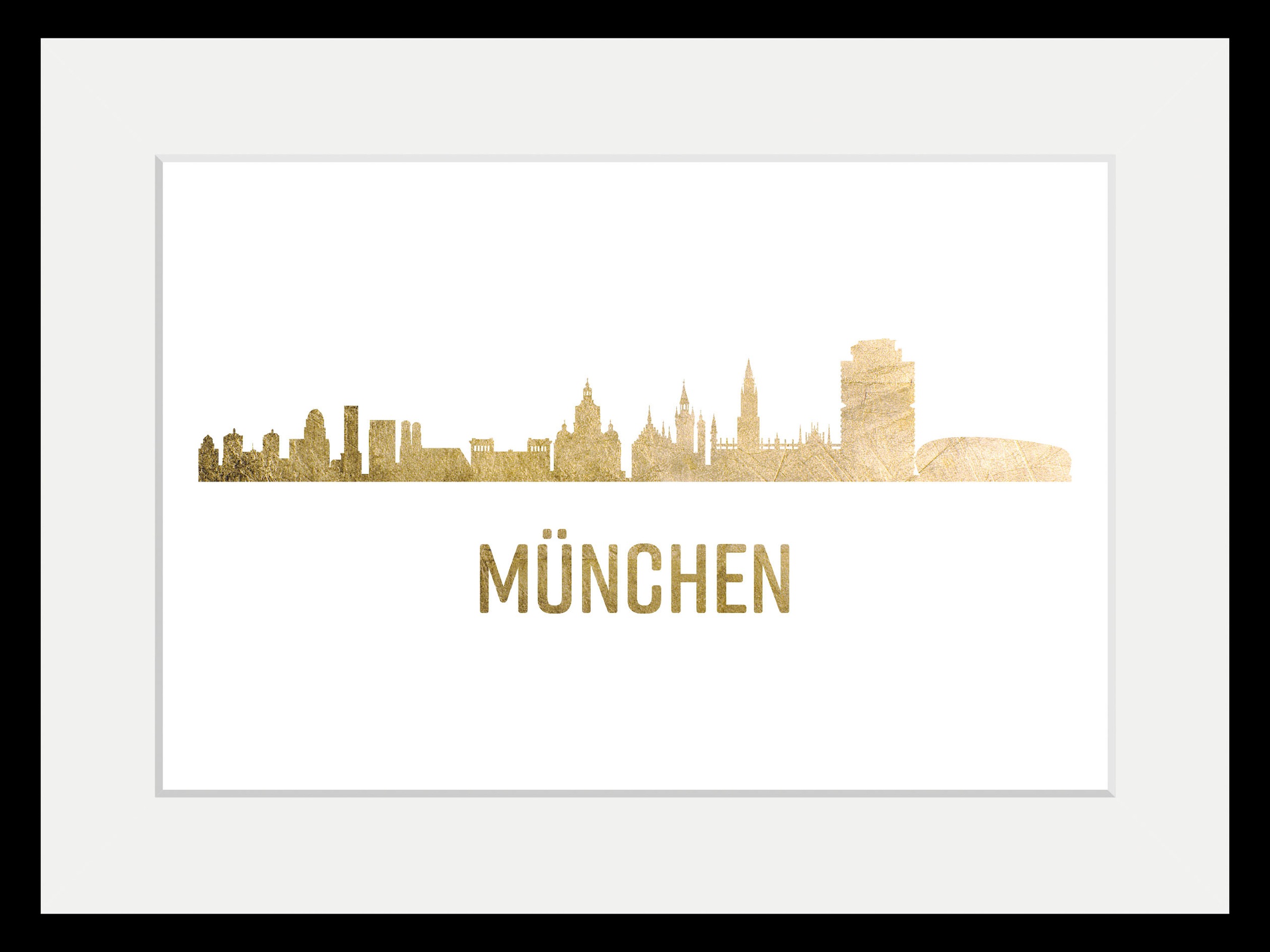 Image of queence Bild »München Skyline GOLD«, Städte, (1 St.) bei Ackermann Versand Schweiz