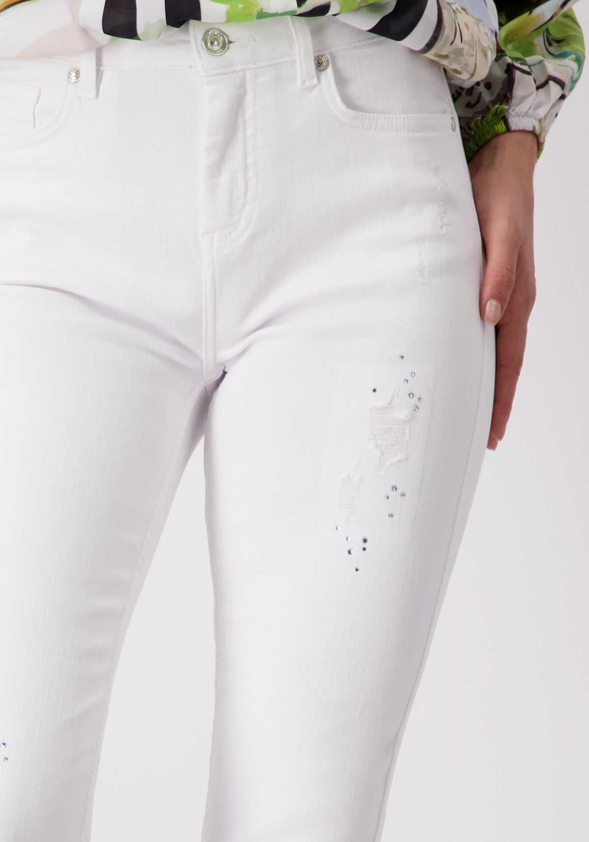 Monari 5-Pocket-Hose, mit Glitzernieten