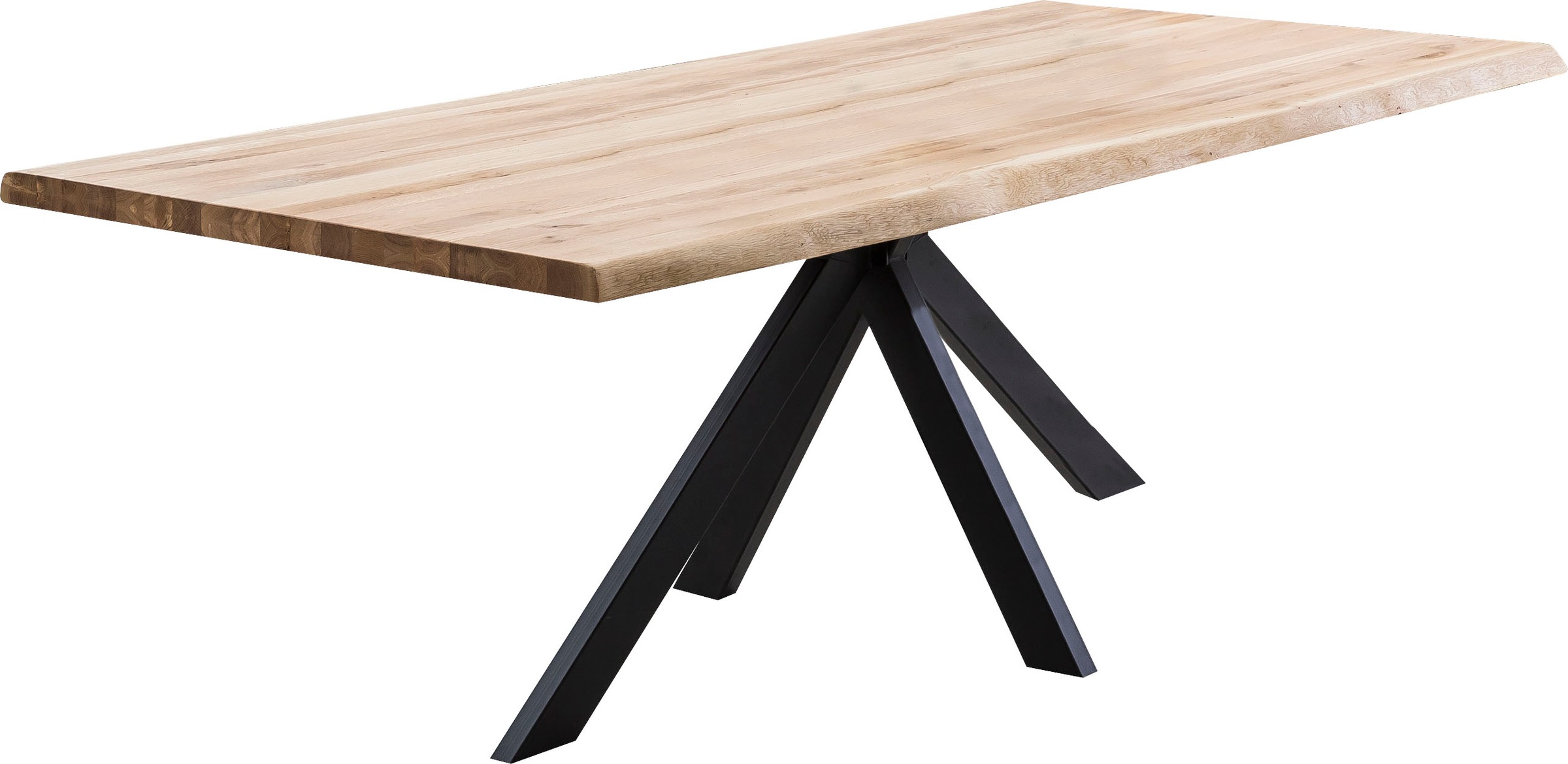 Image of Home affaire Esstisch "Tristan" Massivholz Wildeiche mit echter Baumkante