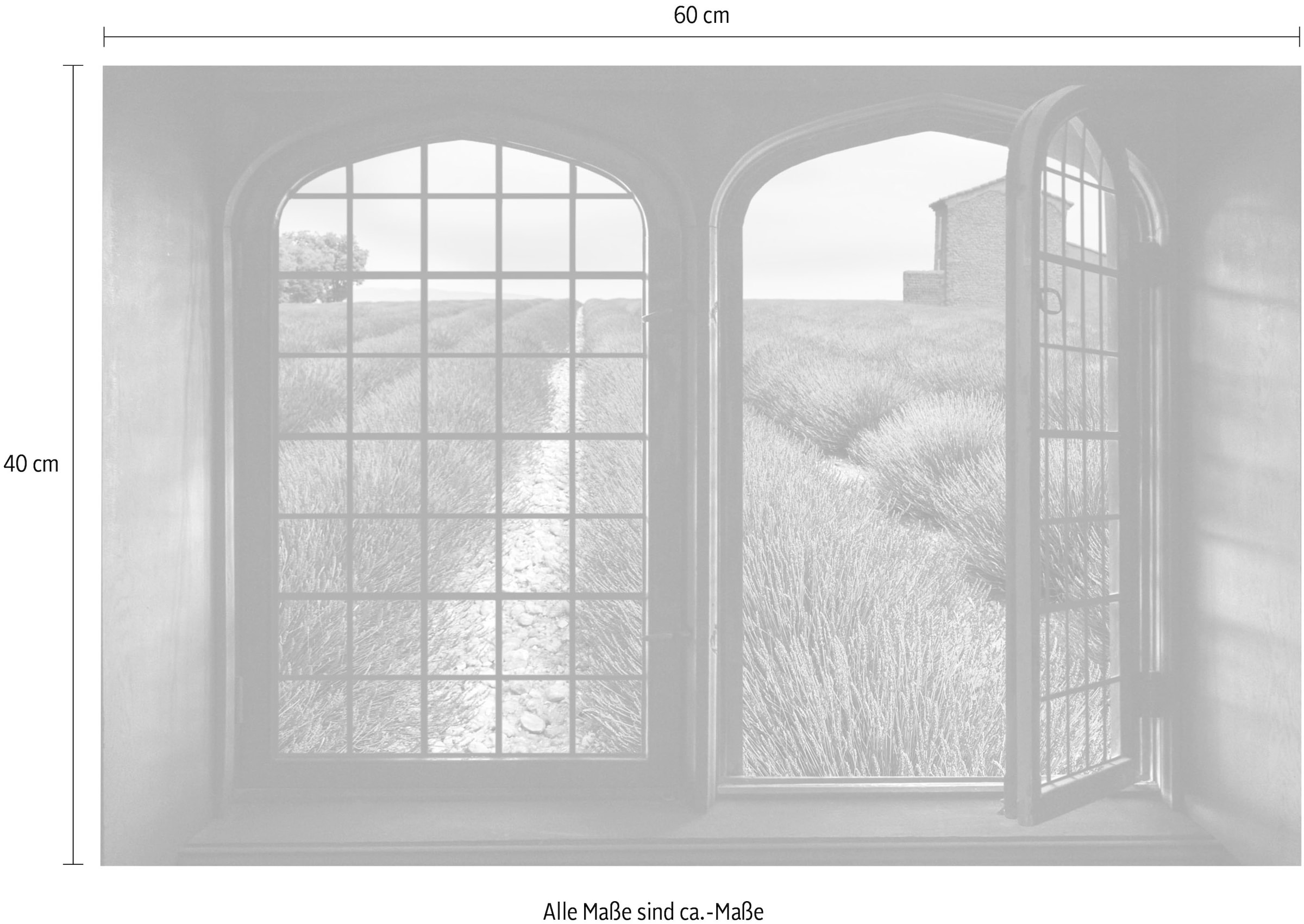 queence Wandsticker »Lavendel«, Wandsticker, Wandbild, selbstklebend, 3D, Fenster