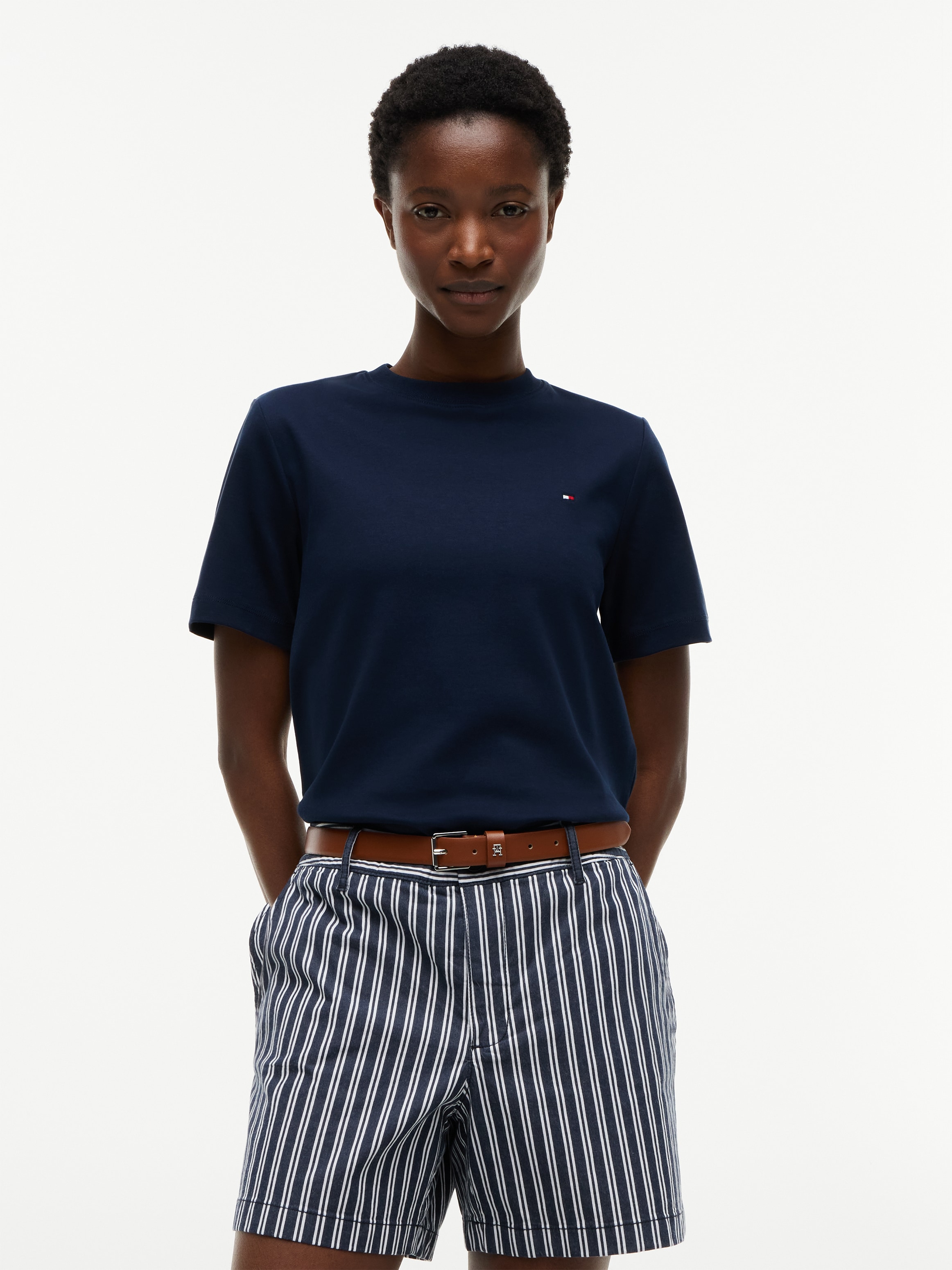 Image of Tommy Hilfiger Kurzarmshirt "INTERLOCK BOXY C-NK SS TEE" Baumwolle
