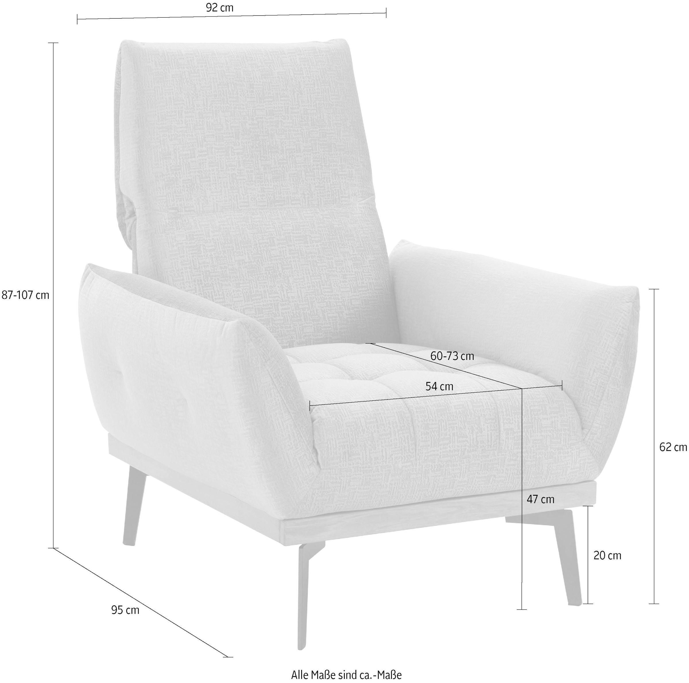 exxpo - sofa fashion Sessel »Palic, Loungesessel mit Rückenverstellung, hoher Entspannungskomfort« inklusive Rückenverstellung