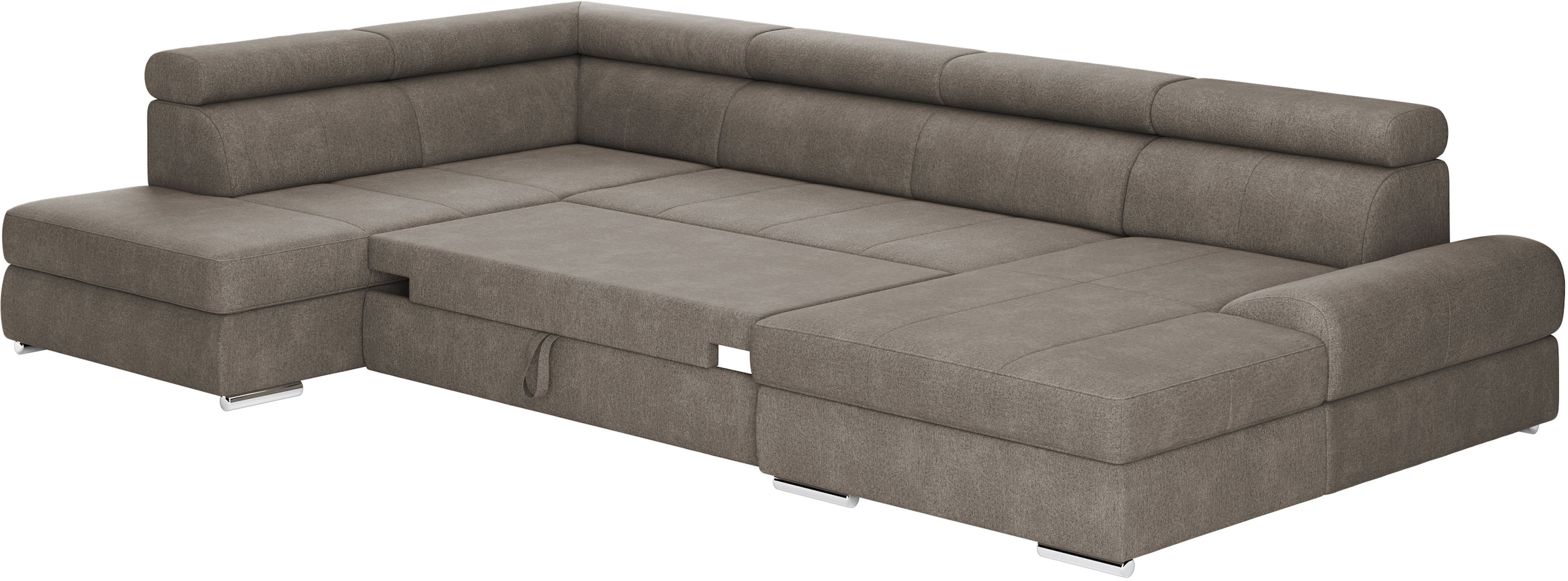 sit&more Wohnlandschaft »U-Form«, mit verstellbaren Kopfteilen, wahlweise mit Bettfunktion