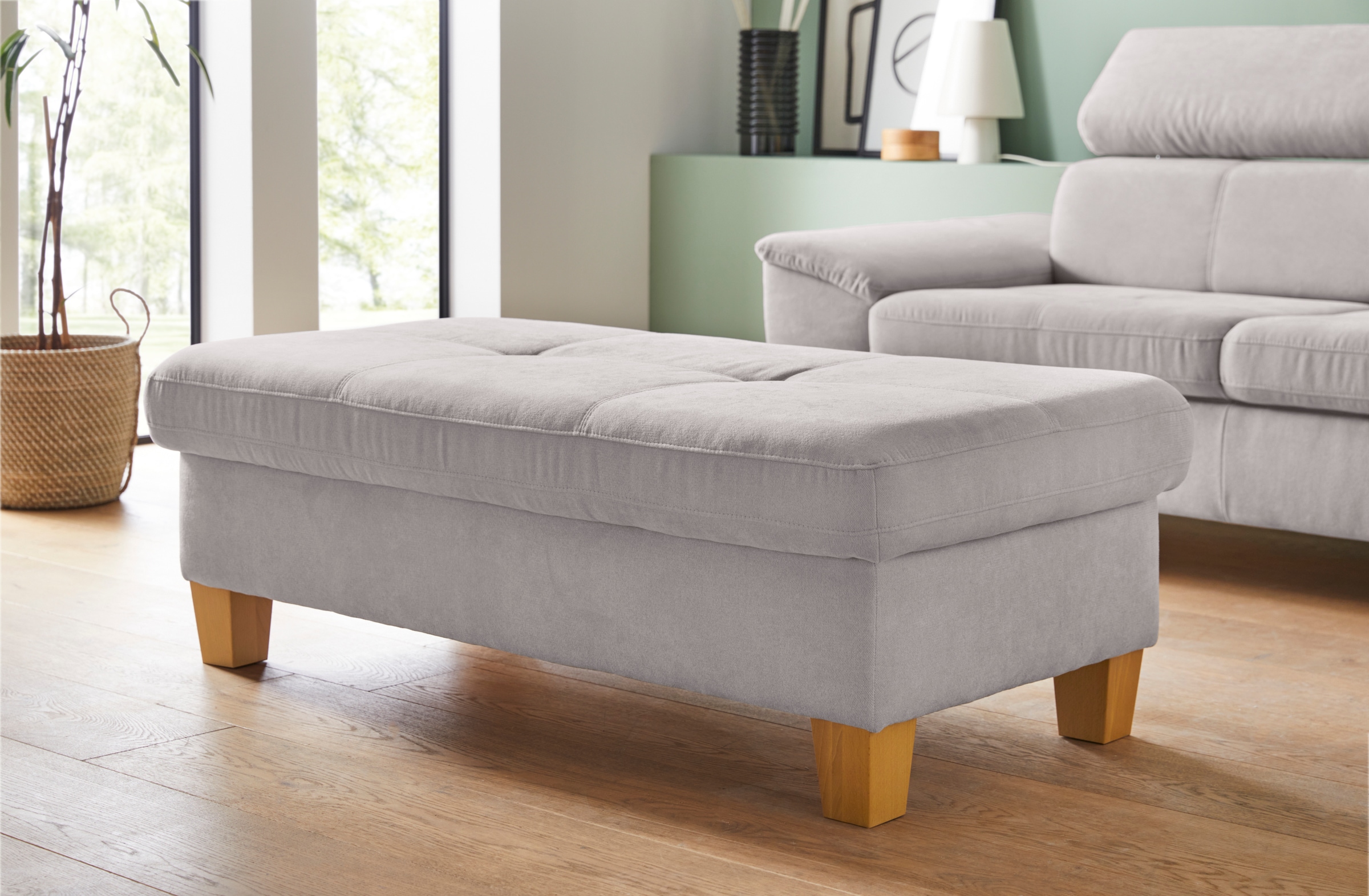 Image of exxpo - sofa fashion Hocker "Enya Bankhocker mit Staufach unter der Sitzfläche" schöne Detailverarbeitung
