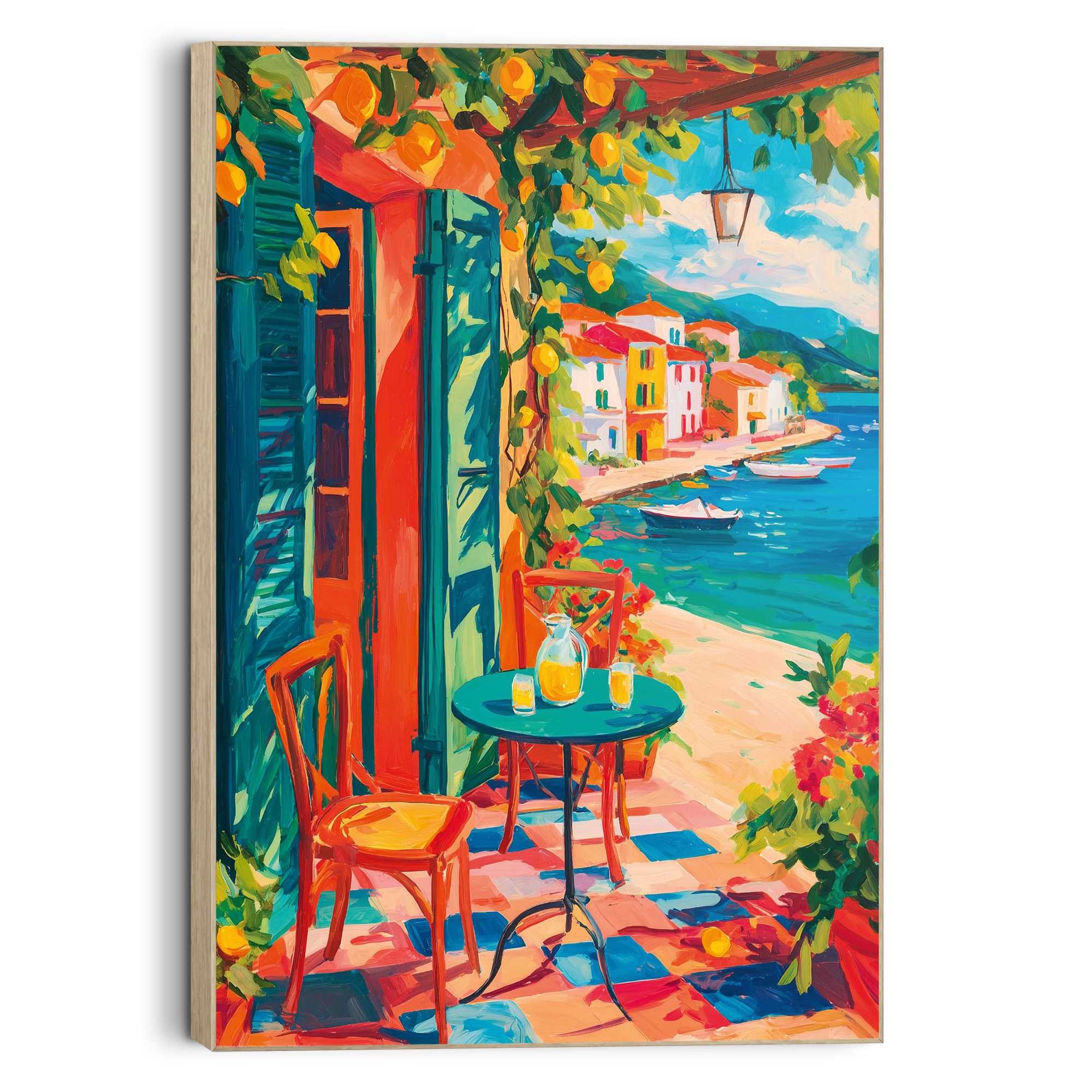 Städte 1 Stk. tlg. Wohnzimmer - Mehrfarbig - MDF - Städte und Länder - 90x60 cm