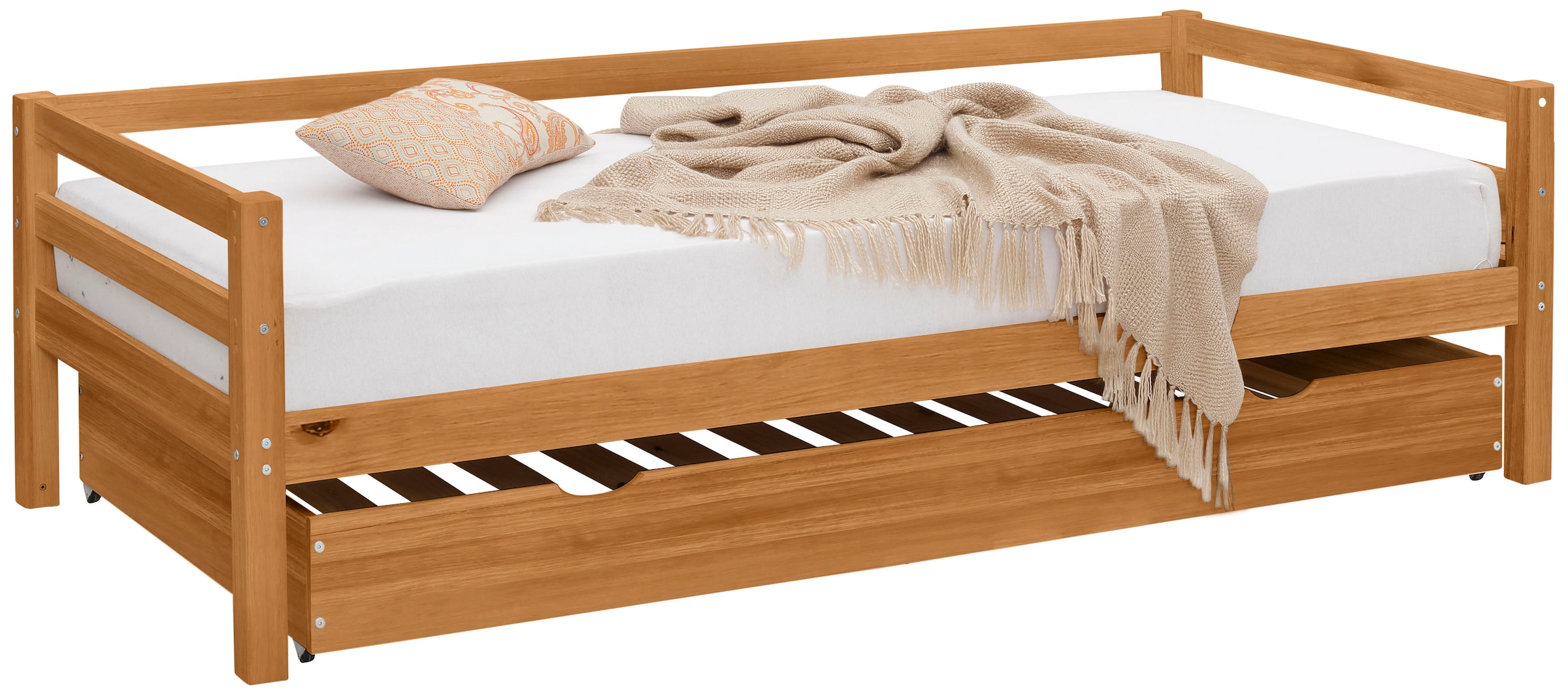 Lüttenhütt Daybett »Alpi«, mit Schubkasten aus Kiefernholz, Aussenbreite 103 cm, Kinderbett