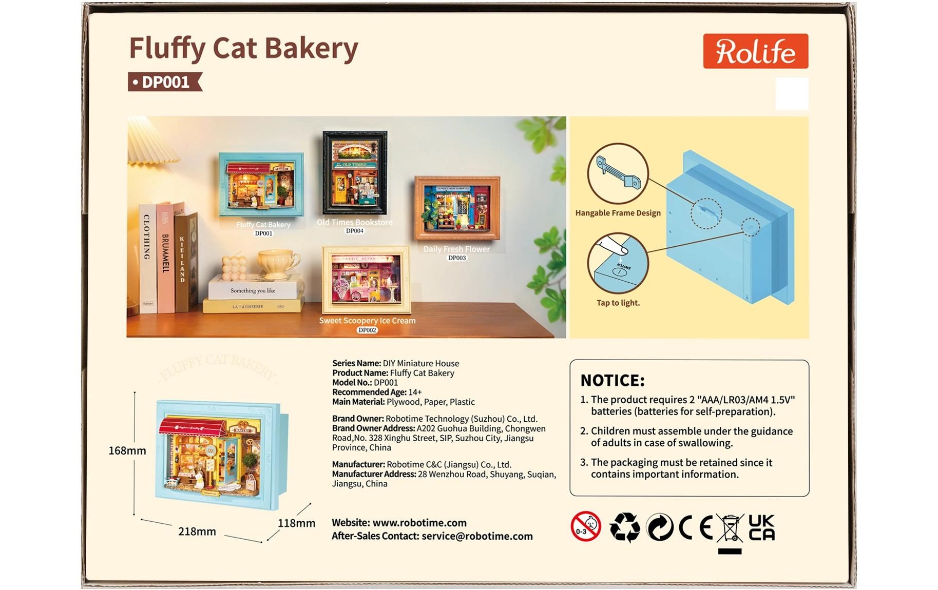   Modellbausatz »Rolife Fluffy Cat Bakery Schattenrahmen Bäckerei« 146 Stk. tlg.