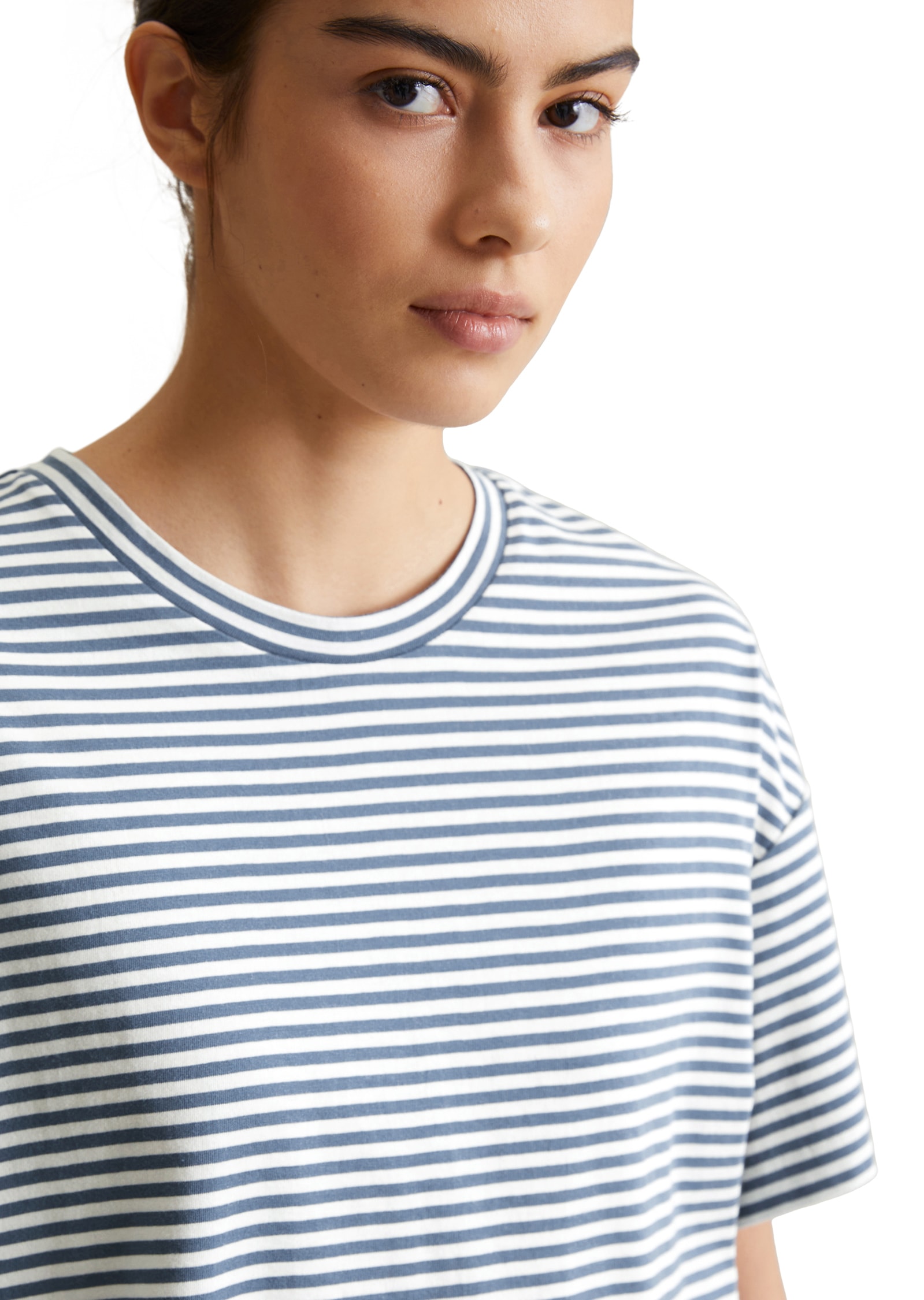 Marc O'Polo DENIM T-Shirt, geringelt, Rundhals, relaxed fit