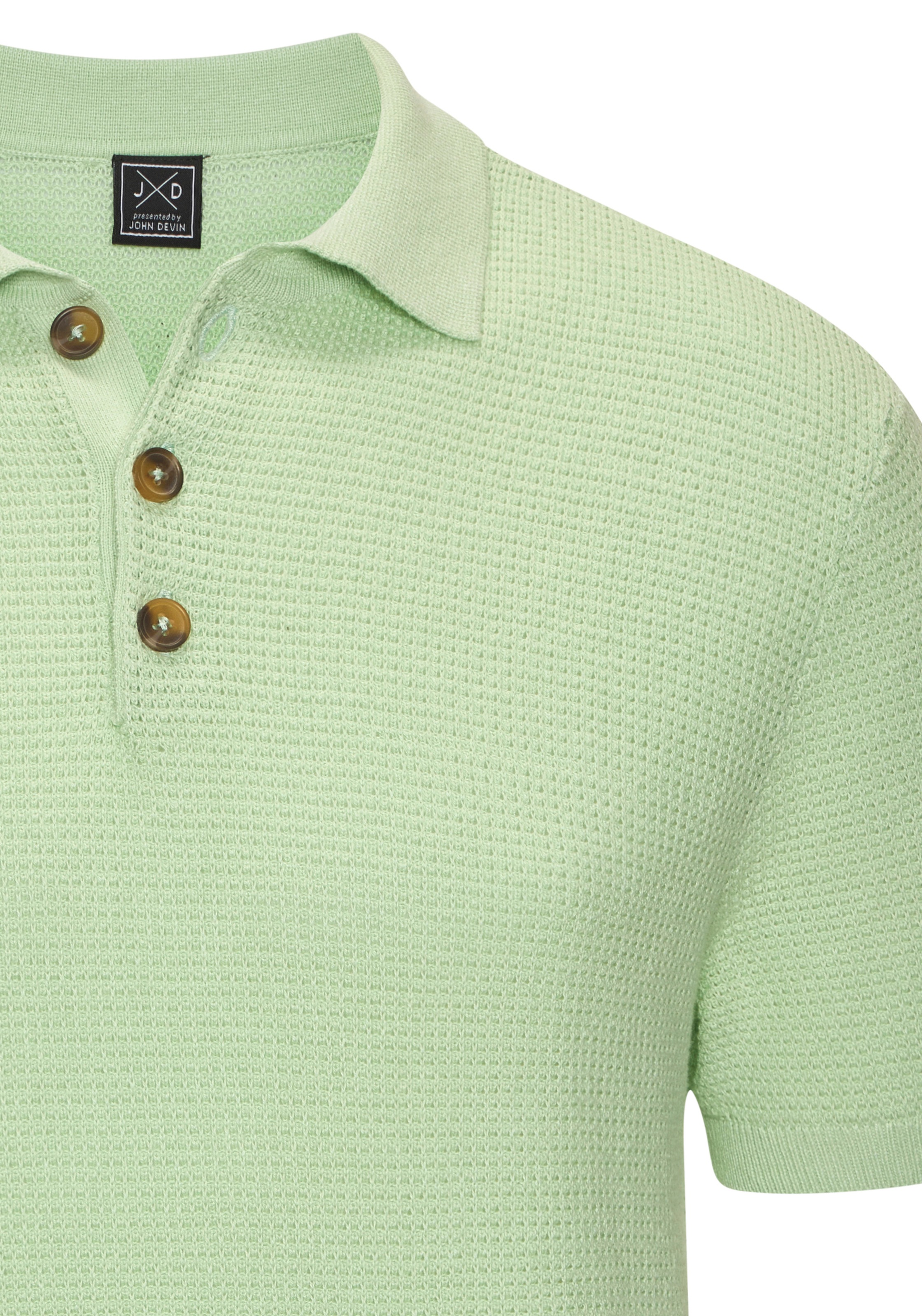 John Devin Polo »- Strick Poloshirt, Regular fit« mit Polokragen und kleiner Knopfleiste