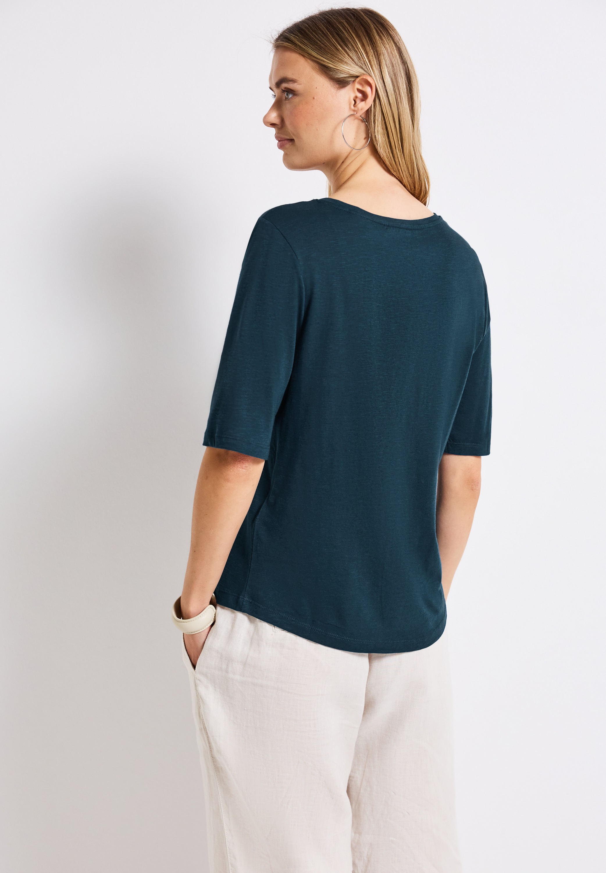 STREET ONE T-Shirt »Style GERDA«, mit V-Ausschnitt