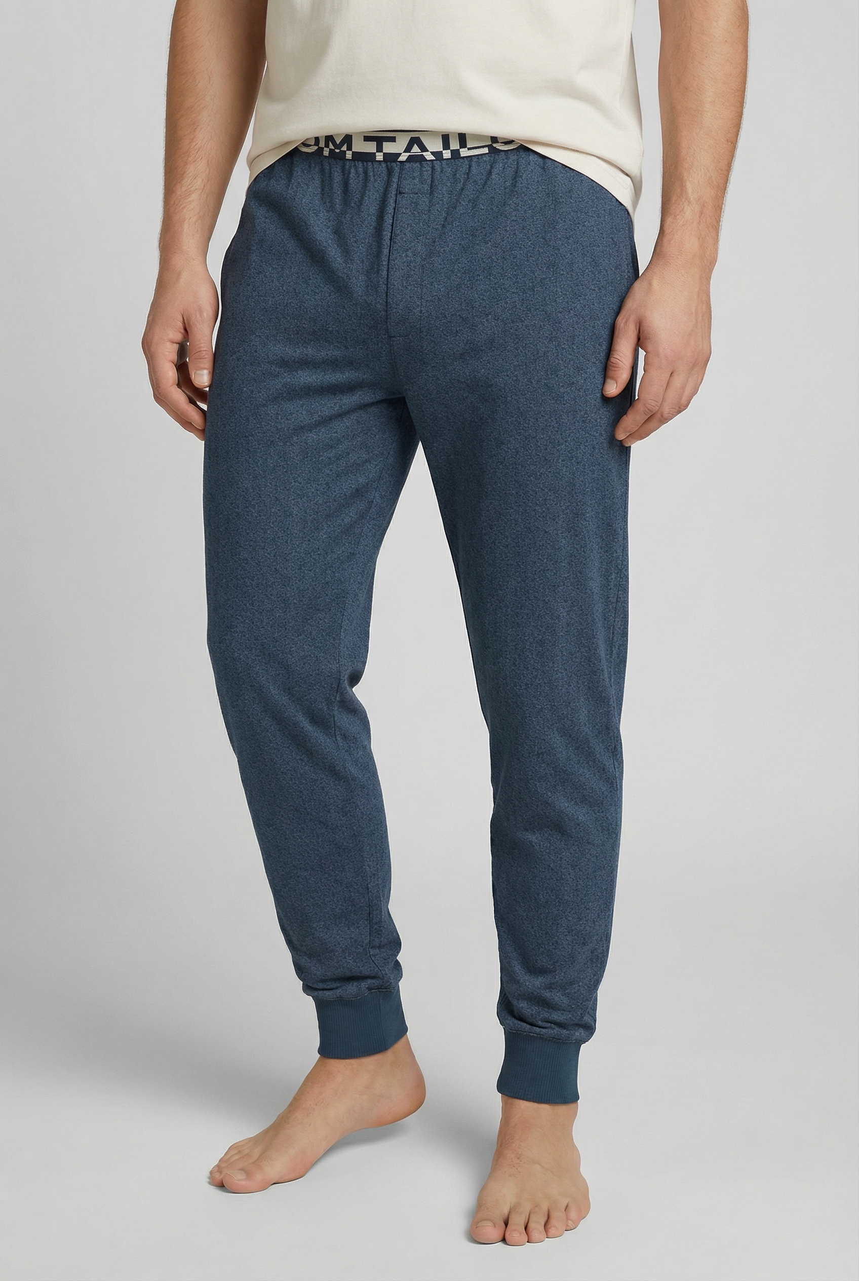 Image of TOM TAILOR Pyjamahose "Brügge" Logobund, schmaler Fit, Seitentaschen, atmungsaktiv, Baumwollmix