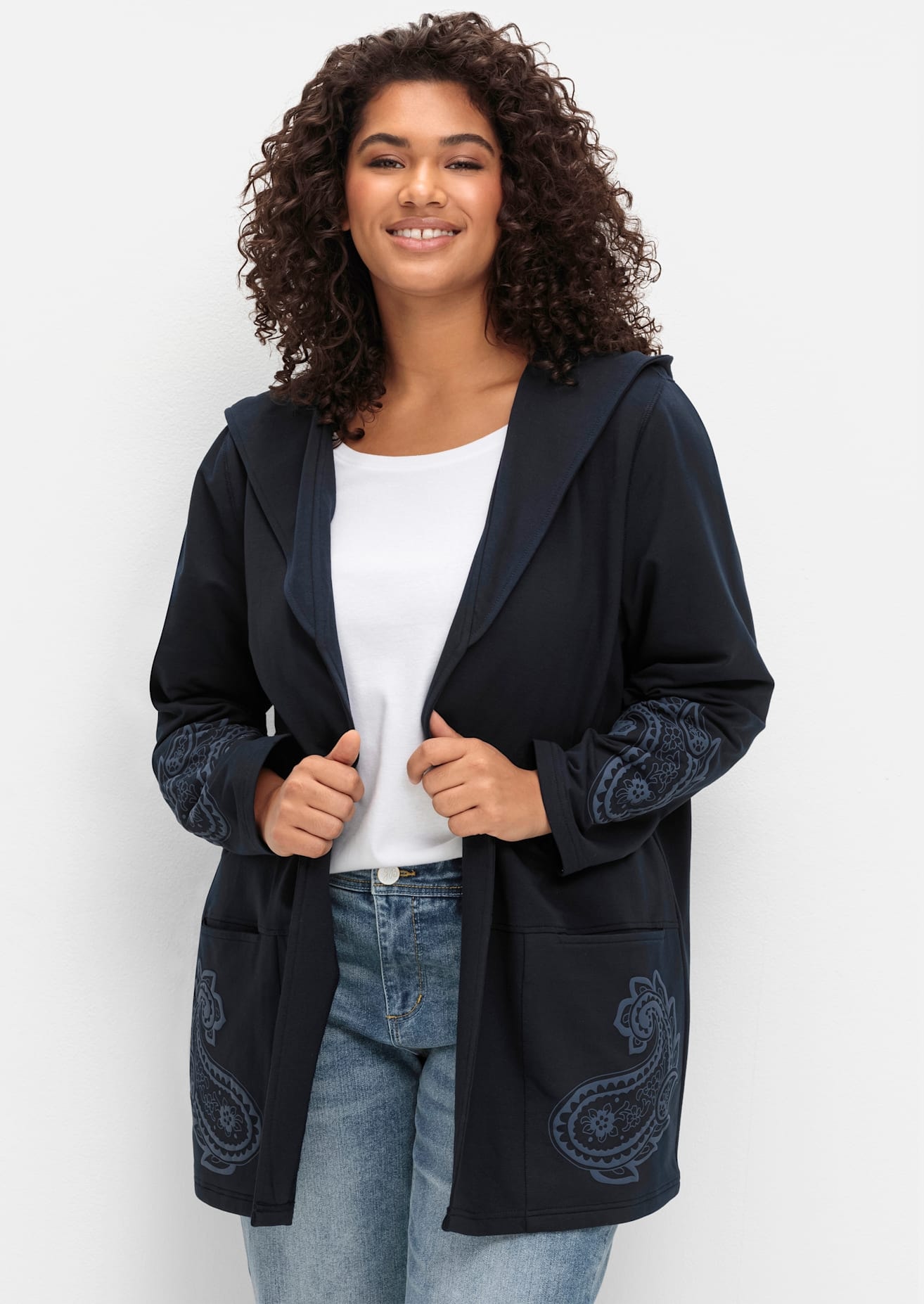 Image of sheego by Joe Browns Shirtjacke "Sweatjacke" 1 Stk.