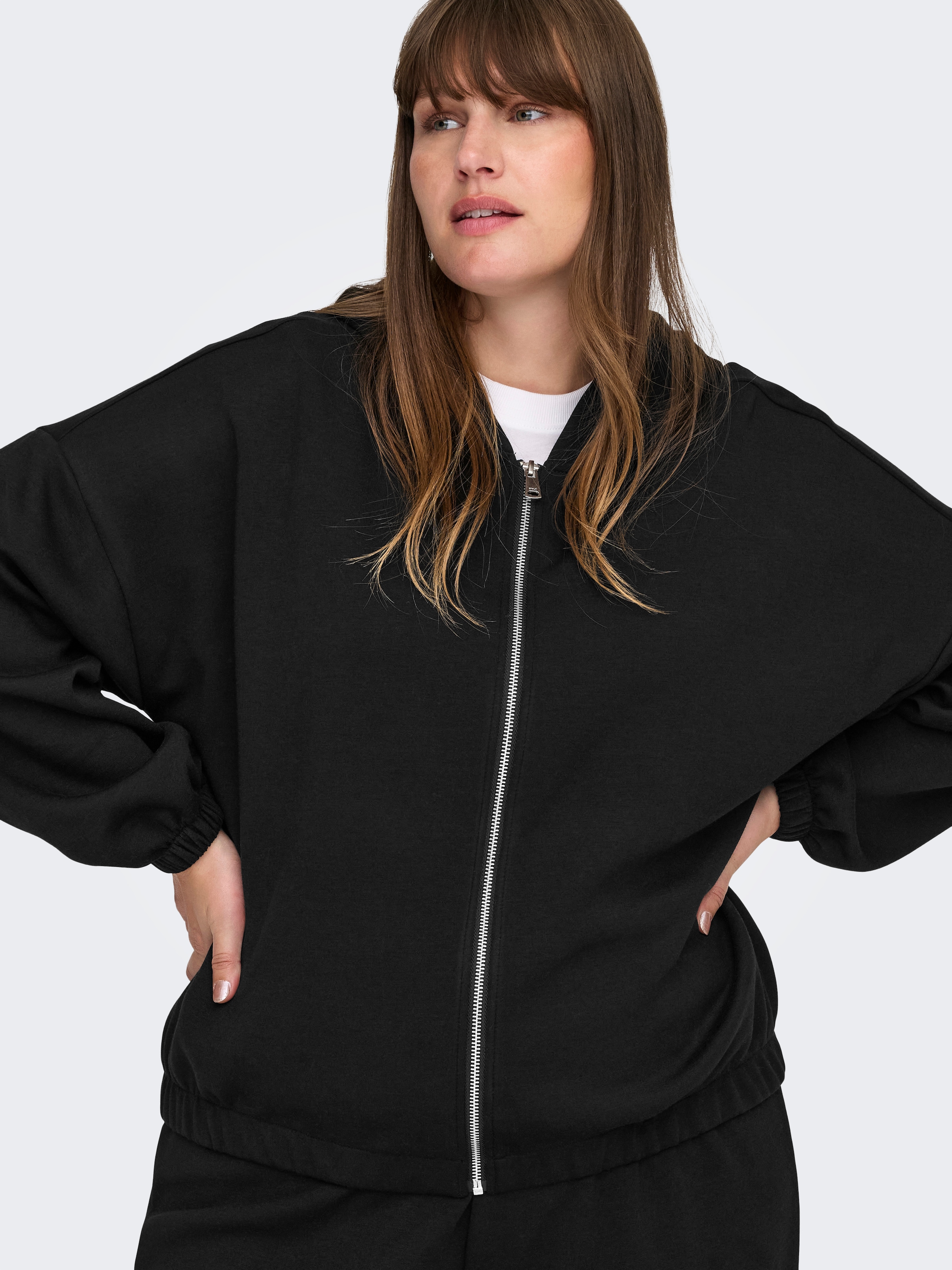 ONLY CARMAKOMA Kapuzensweatshirt »CARSCARLETT LS ELASTIC ZIP HOOD SWT NOOS«
