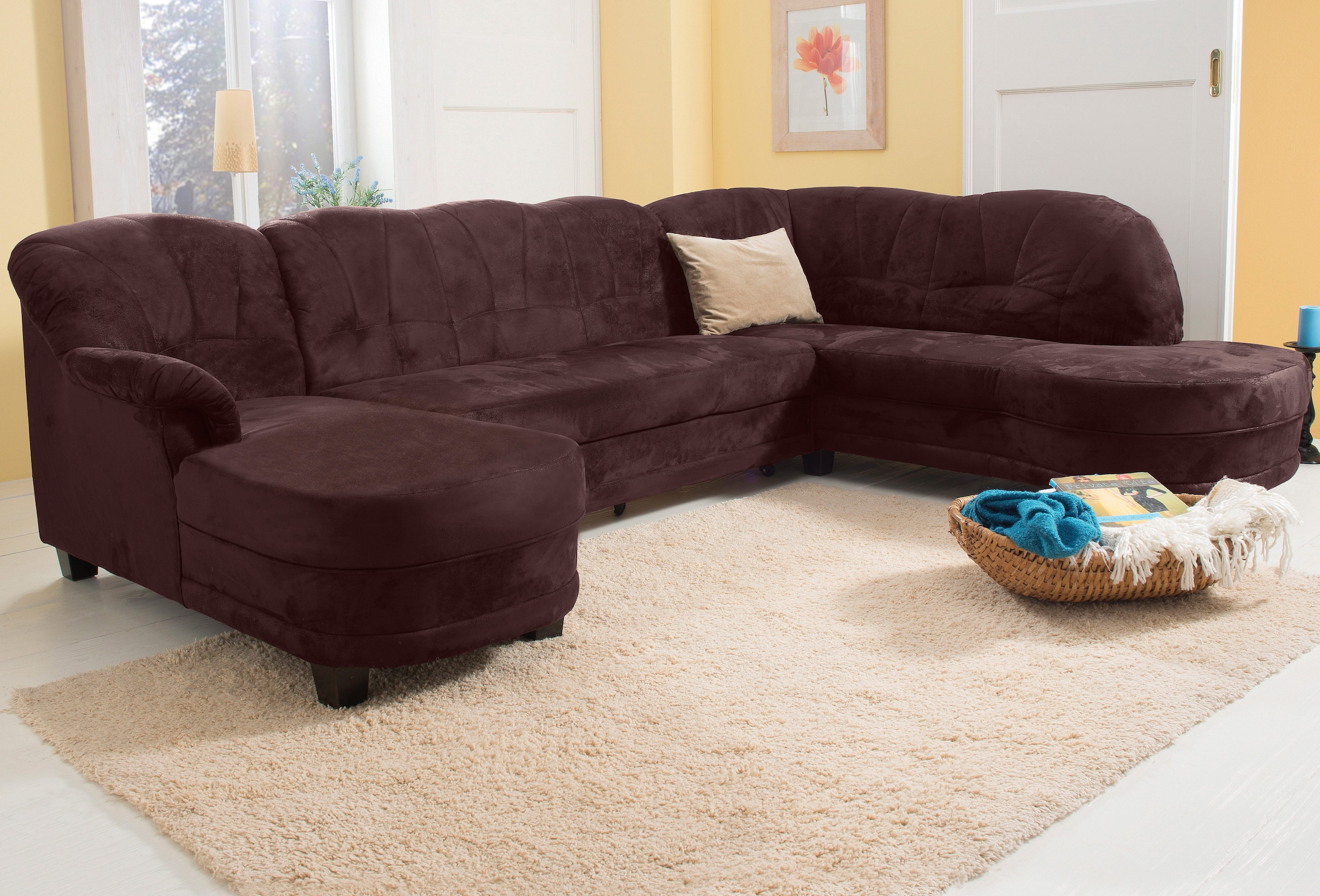 Home affaire Paysage de salon »Camelita, viel Platz, bequem und zeitlos, Breite 289cm, U-Form« wahlweise mit Bettfunktion