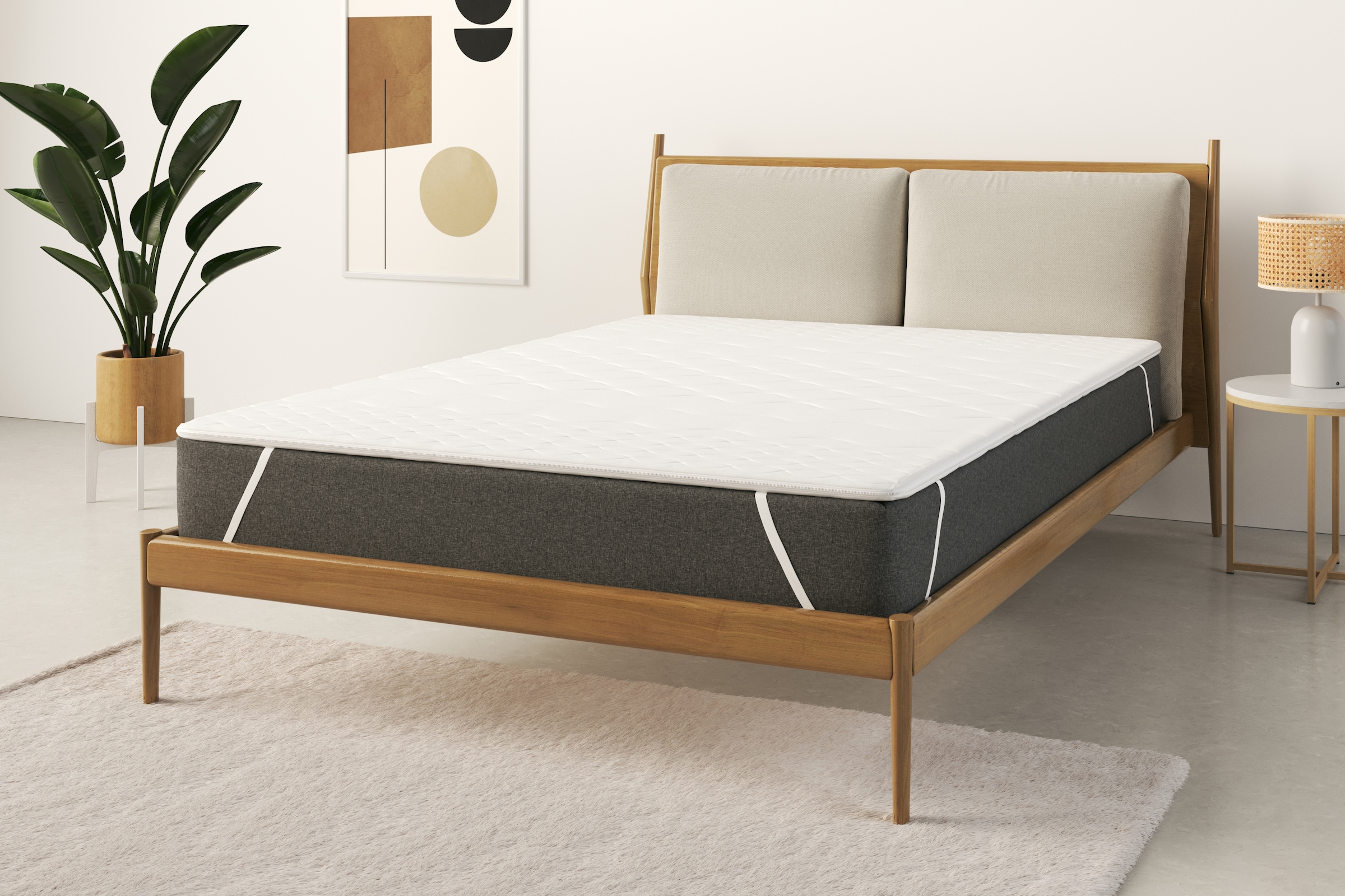 my home Topper »Fantasy, 7 Zonen Topper in 90x200, 140x200 cm und weitere Grössen«, (1 St.), Ideal für Boxspringmatratzen, Baumwoll-Bezug kochfest bis 95 °C