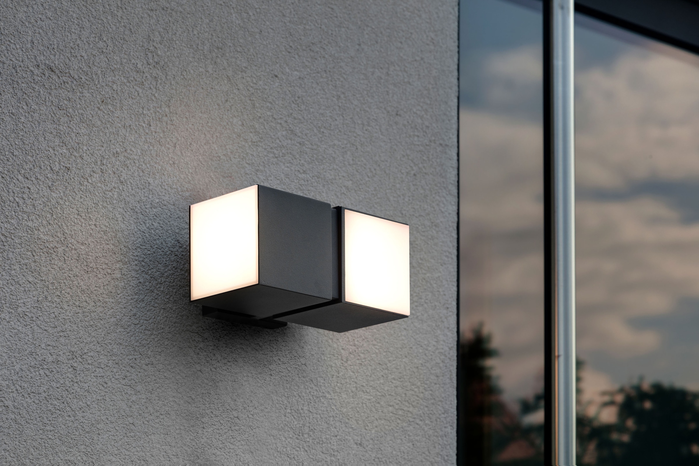 LUTEC LED Aussen-Wandleuchte »CUBA«, Leuchtmittel LED-Modul | LED fest integriert