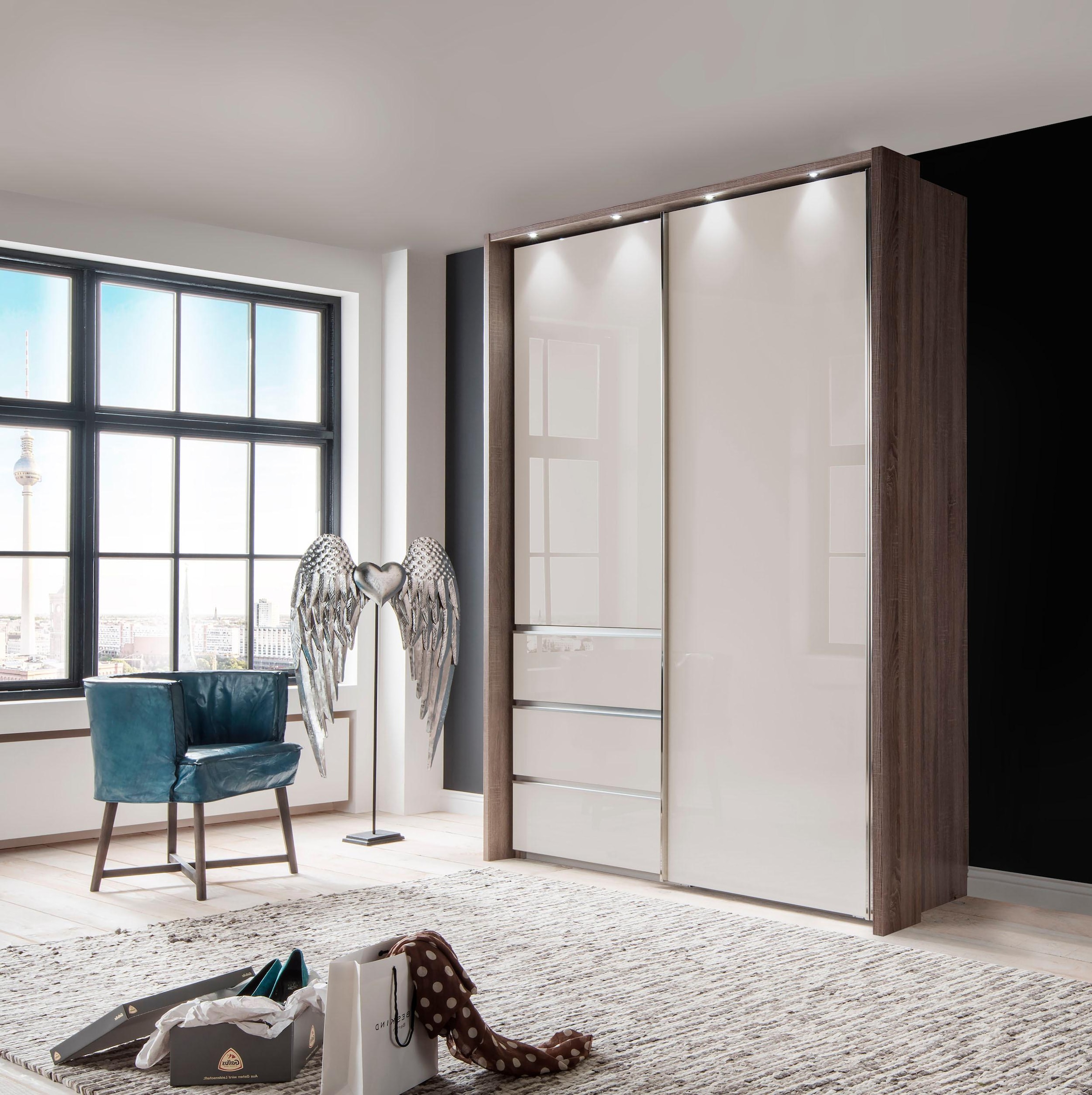 Image of WIEMANN Schwebetürenschrank "Malibu" Breite 165 cm mit Glasfront