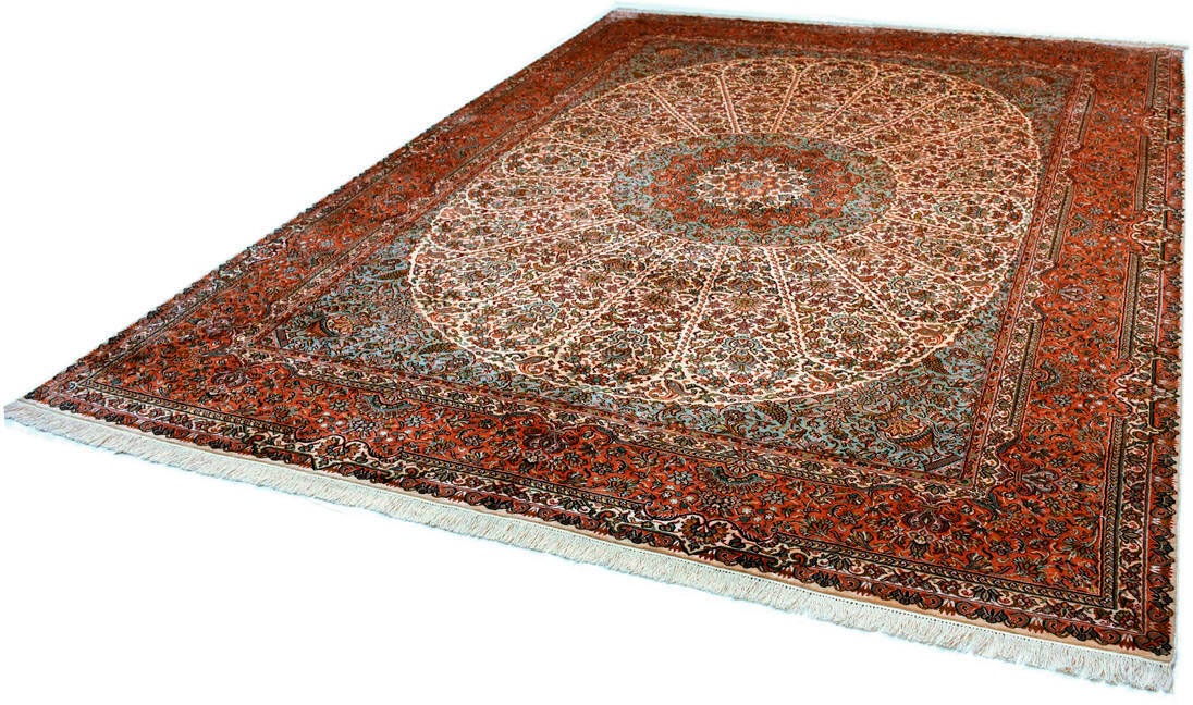 Image of Kayoom Seidenteppich »Kashan 12287«, rechteckig, 10 mm Höhe, Einzelstück mit Zertifikat, Wohnzimmer bei Ackermann Versand Schweiz