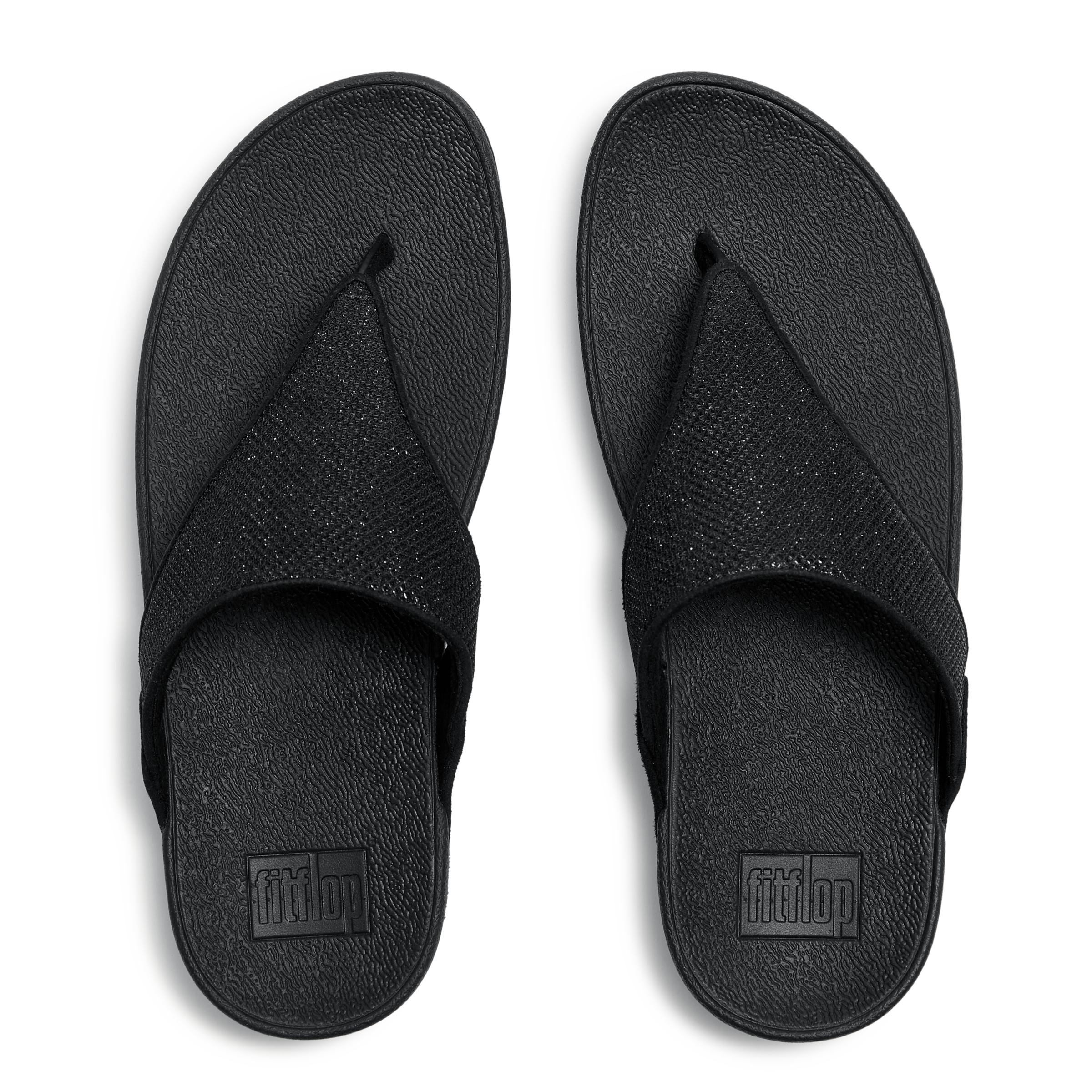 Fitflop Dianette »LULU SHIMMERGLITZ TOE-POST SANDALS«  talon compensé, tongs, chaussure de bain, chaussure d'été avec détails scintillants