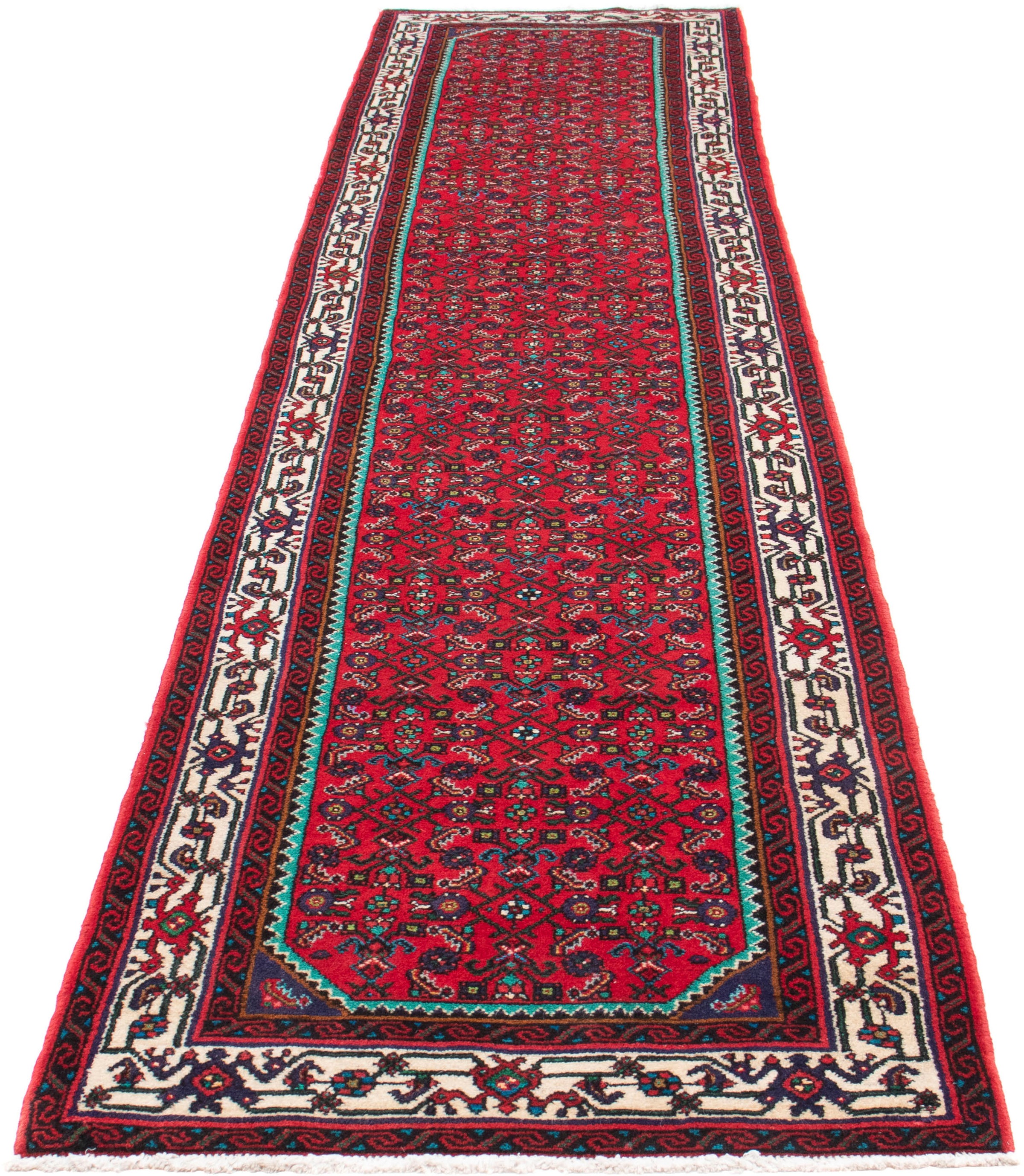 Image of morgenland Orientteppich »Perser - Nomadic - 397 x 84 cm - dunkelrot«, rechteckig, 10 mm Höhe, Wohnzimmer, Handgeknüpft, Einzelstück mit Zertifikat bei Ackermann Versand Schweiz