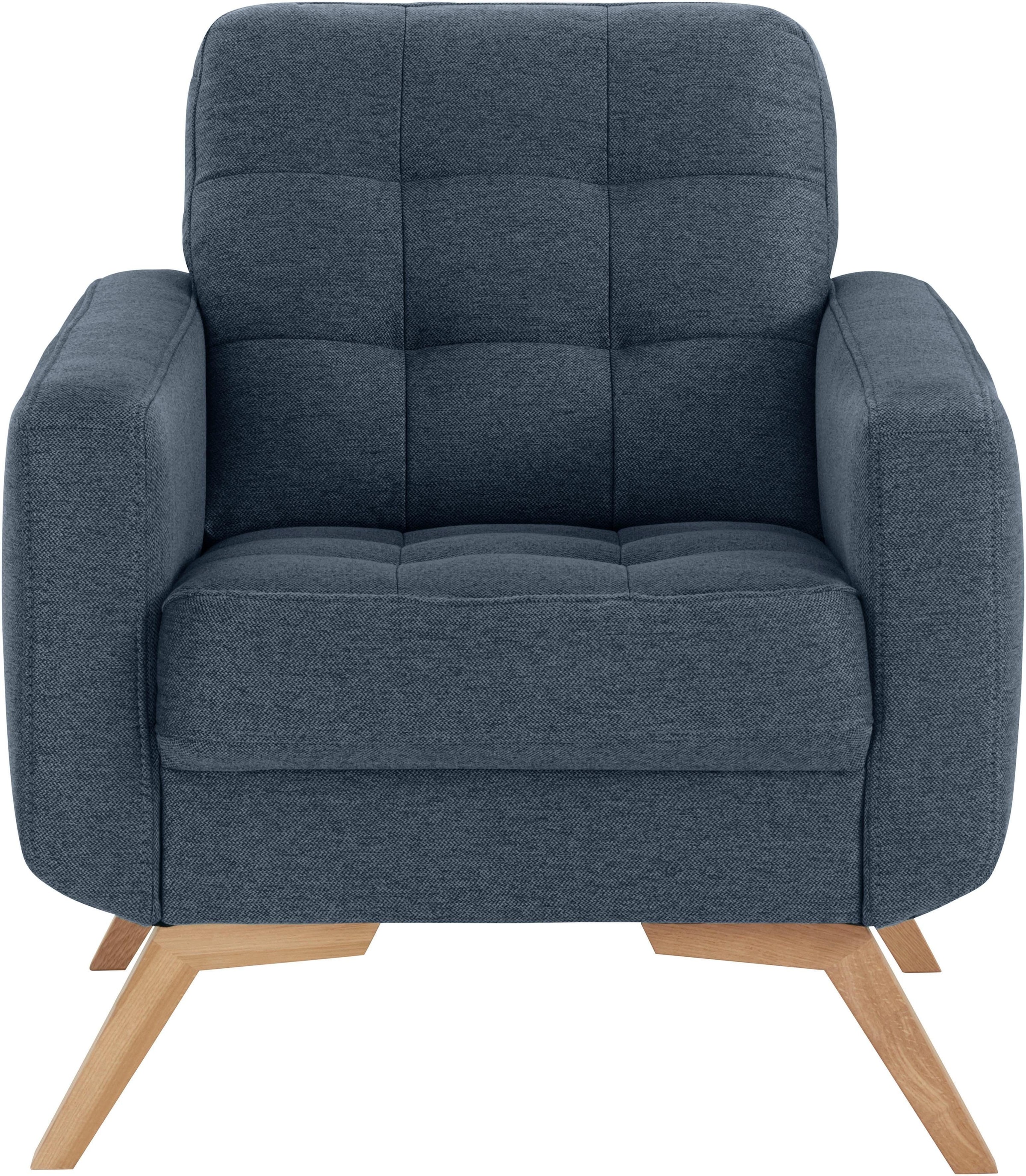 exxpo - sofa fashion Fauteuil »Fiord, Loungesessel« design actuel, superbe finition des détails au niveau de l'assise et du dossier