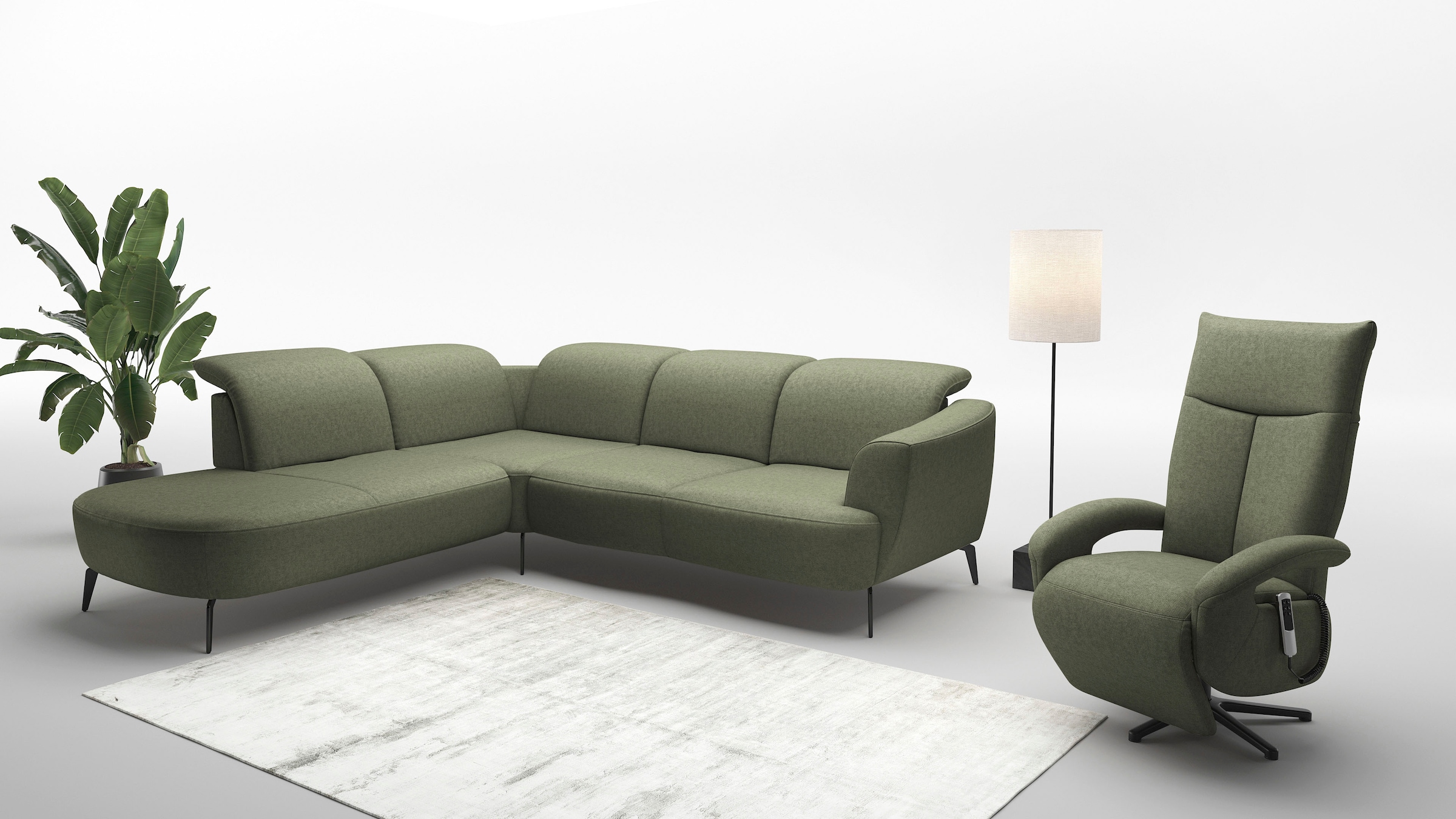 sit&more Ecksofa »Zoe« ink.Sitztiefenverstellung, wahlweise mit Kopfteilverstellung