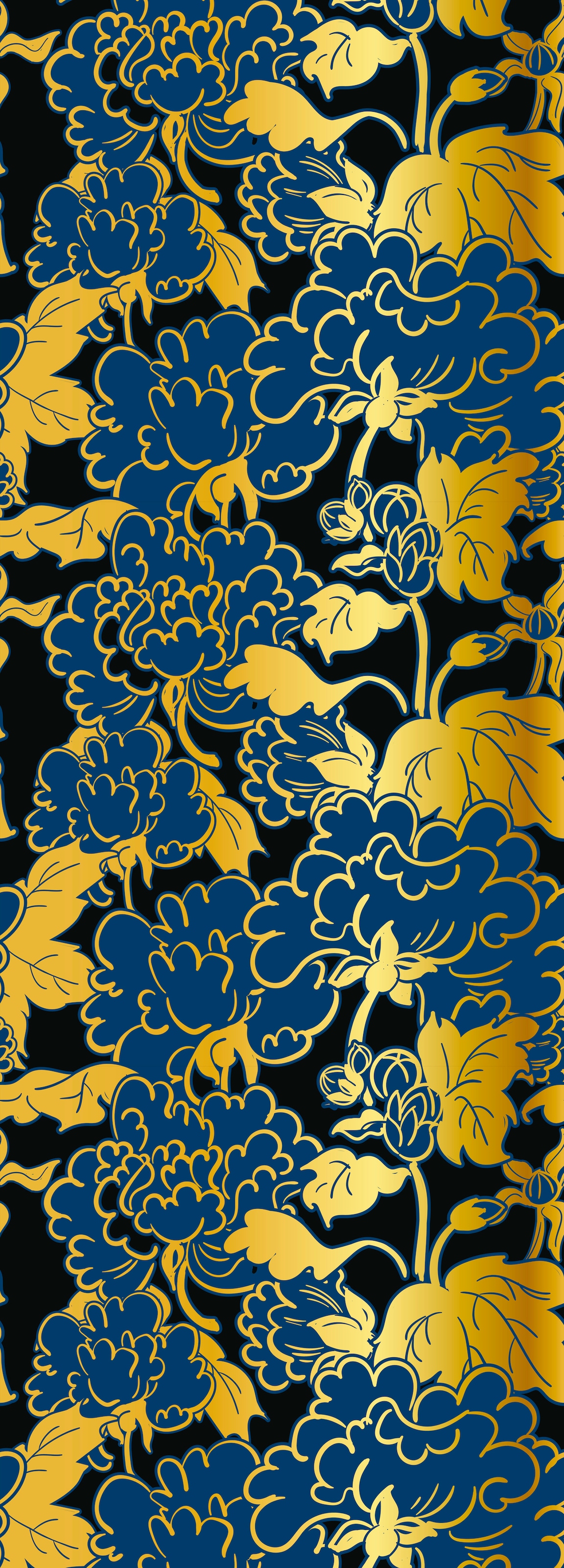 Image of queence Vinyltapete "Florentine" Barock Kunst bedruckt glatt 90x250cm, selbstklebend, kinderleichte Anbringung, Sticker