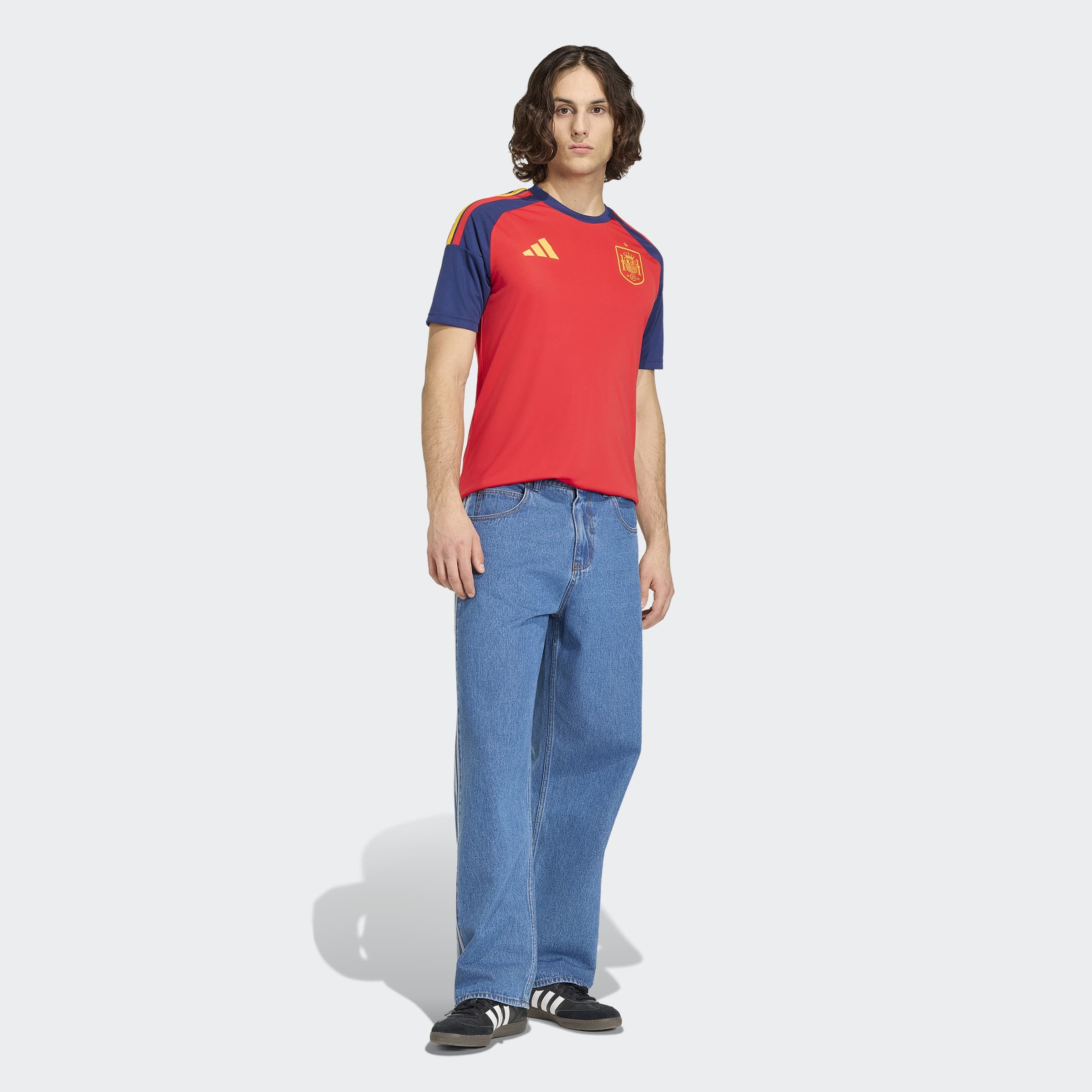 adidas Performance Maillot de foot »RFEF H JSY FAN« pour adultes, sans fermeture, avec col rond, en polyester