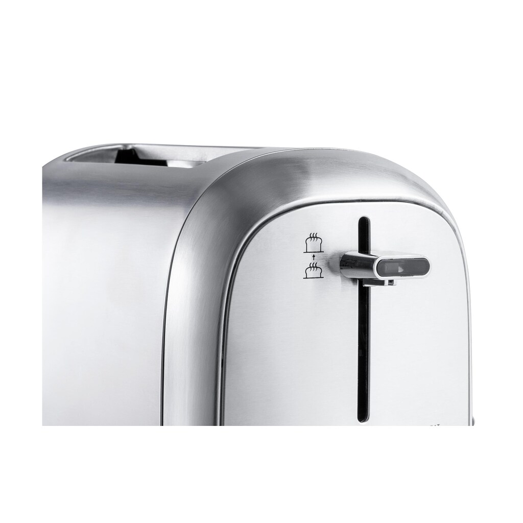 FURBER Toaster »Crusty Silberfarben«, 2 lange Schlitze, für 2 Scheiben, 850 W