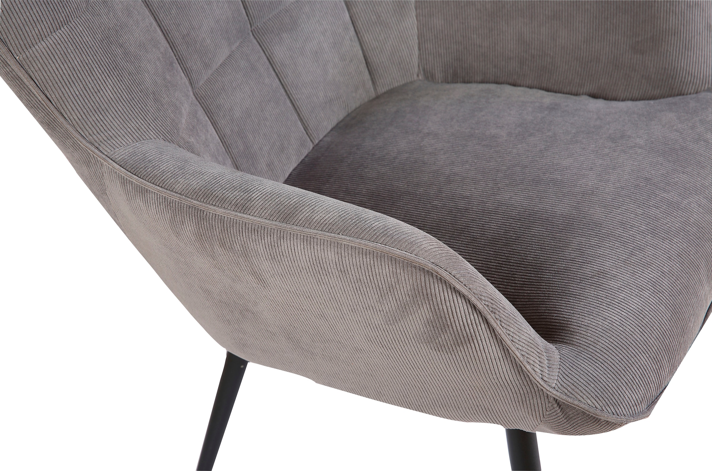 byLIVING Sessel »Uta« 1 Stk. tlg. wahlweise mit oder ohne Hocker, in Cord, Samt oder Webstoff