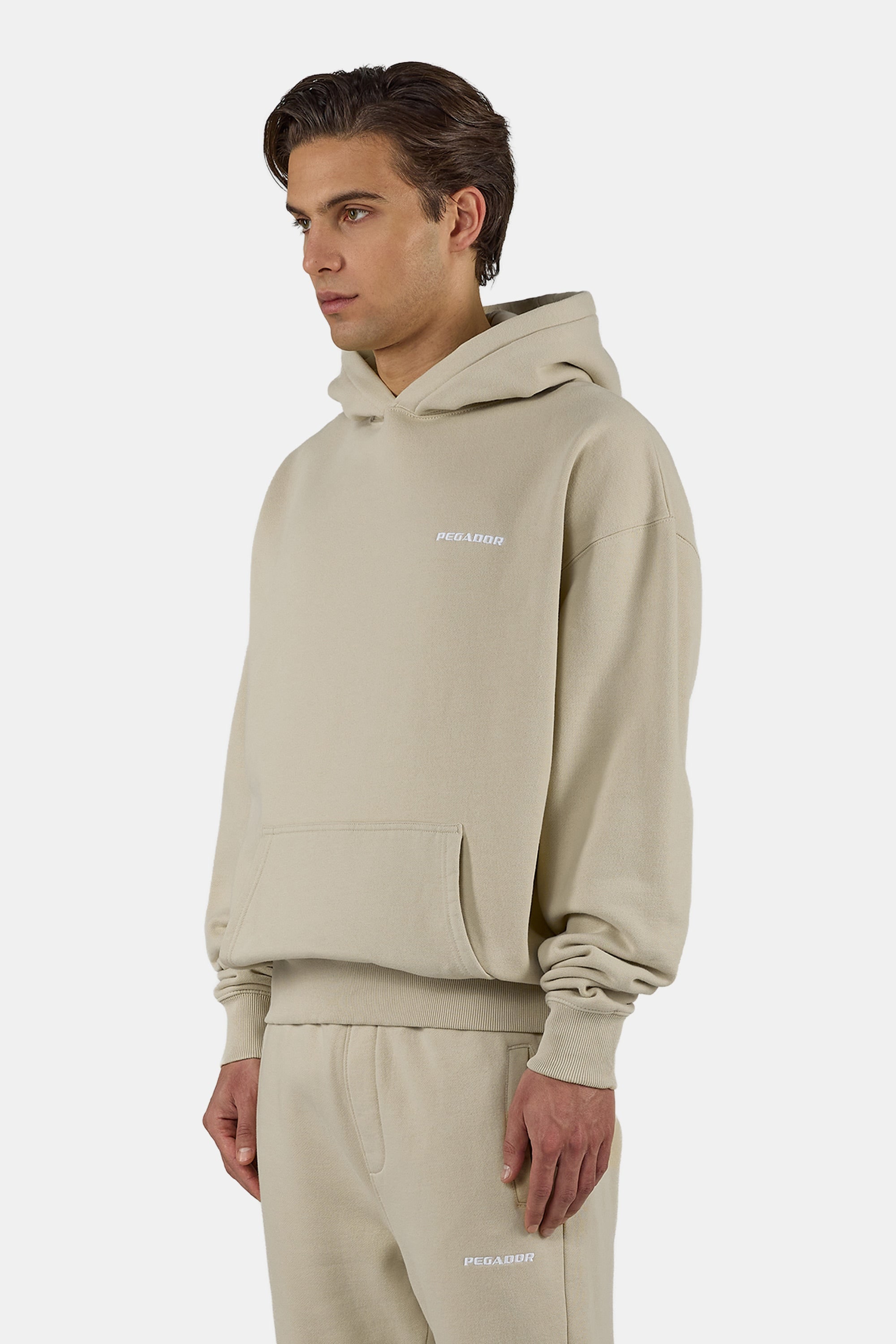 PEGADOR Sweat à capuche »Logo Oversized Hoodie«, mélange de coton, oversize
