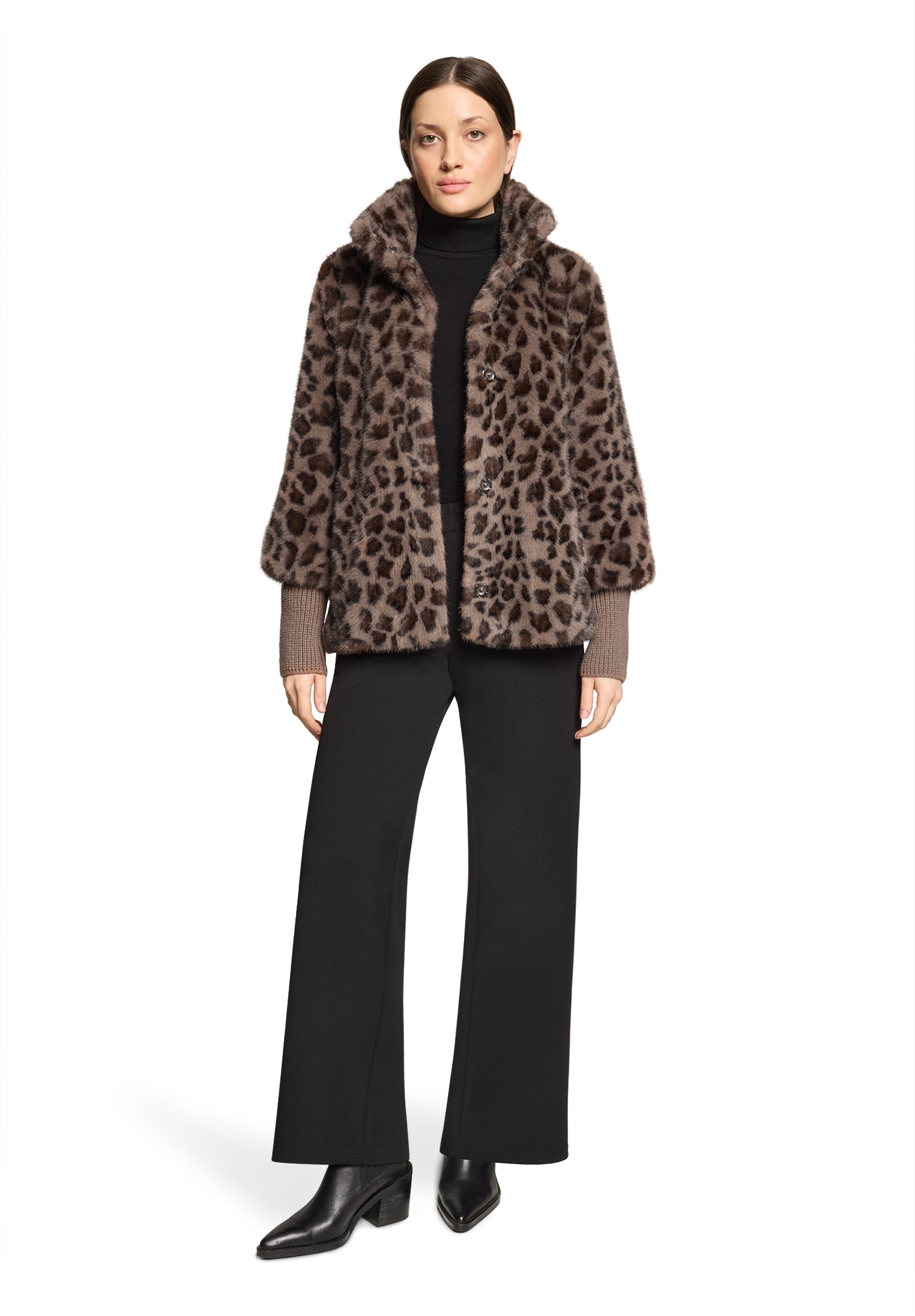 Betty Barclay Veste en peluche avec motif léopard