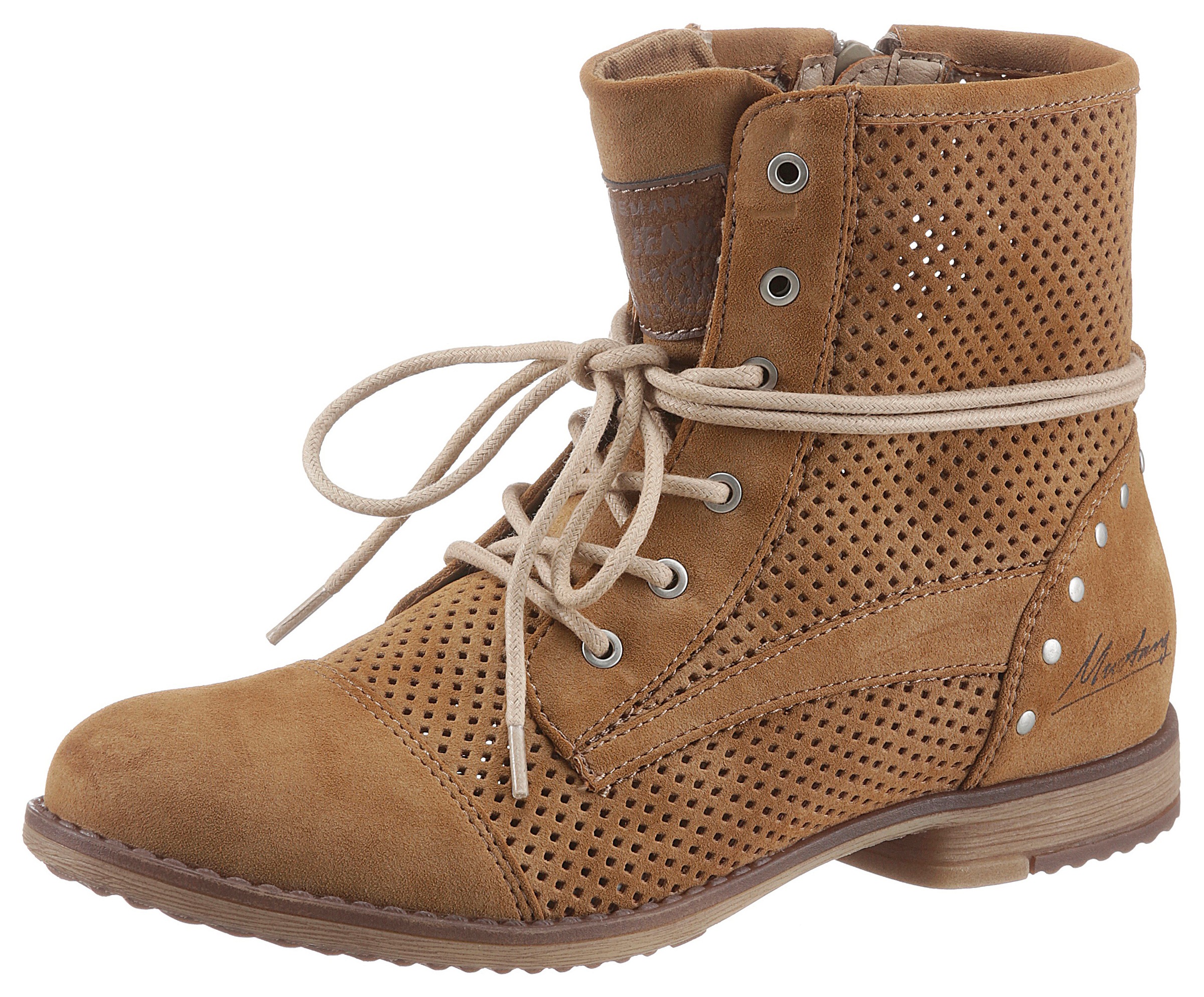 Image of Mustang Shoes Schnürboots, mit schaftumspielender Schnürung bei Ackermann Versand Schweiz