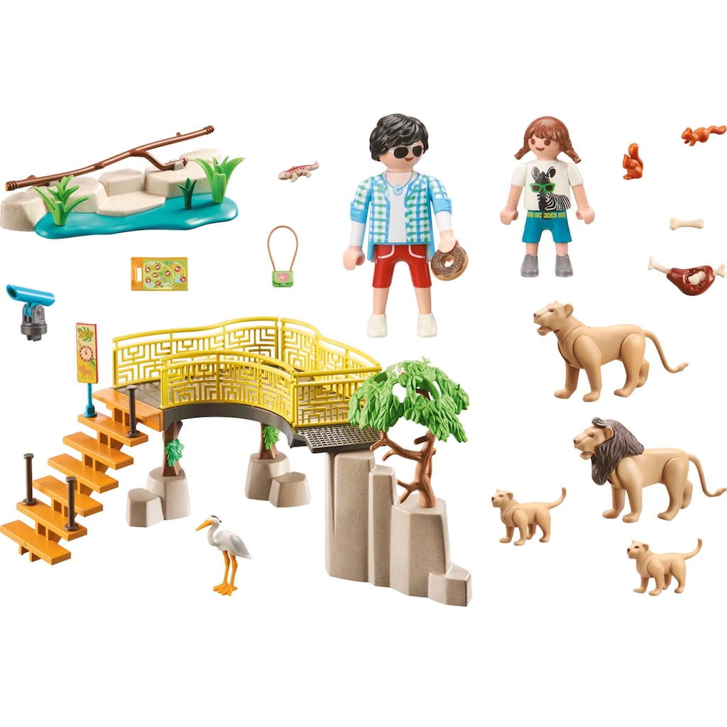 Playmobil® Konstruktions-Spielset »Löwen im Freigehege (71192), Family Fun«, (58 St.)