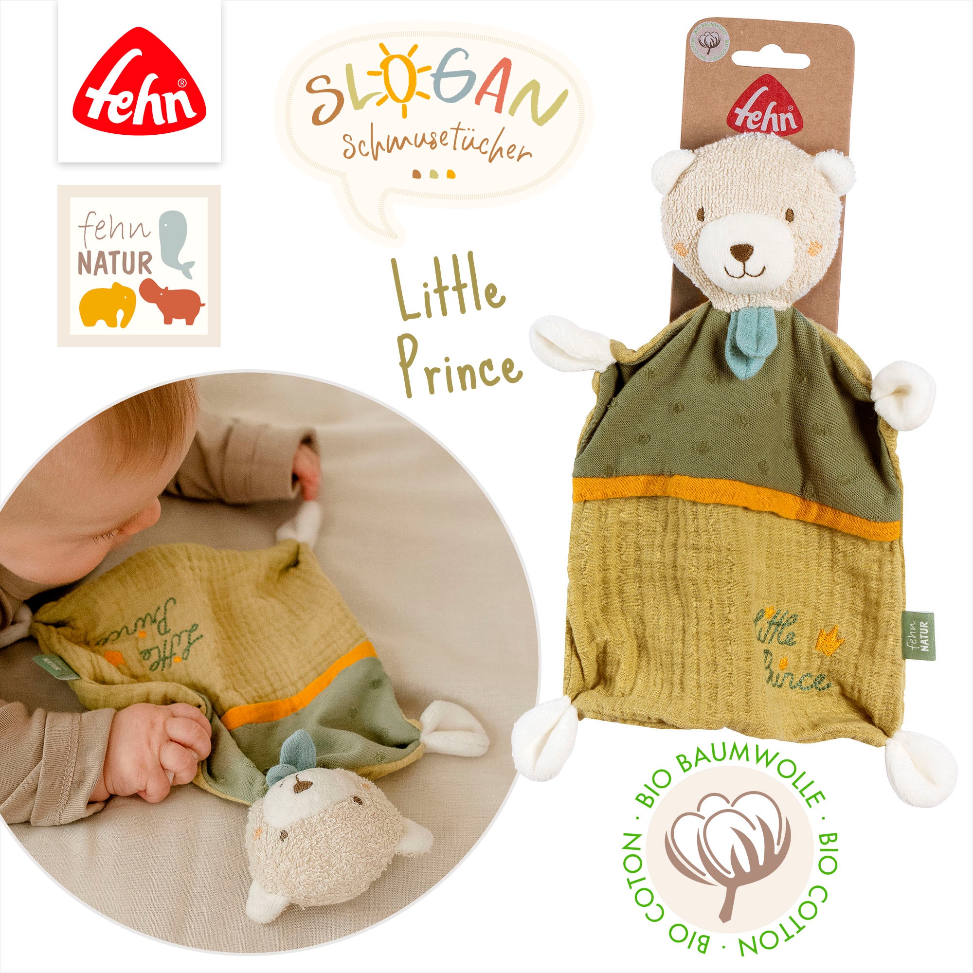 Fehn Schmusetuch »fehnNATUR, Bär "Prince"«