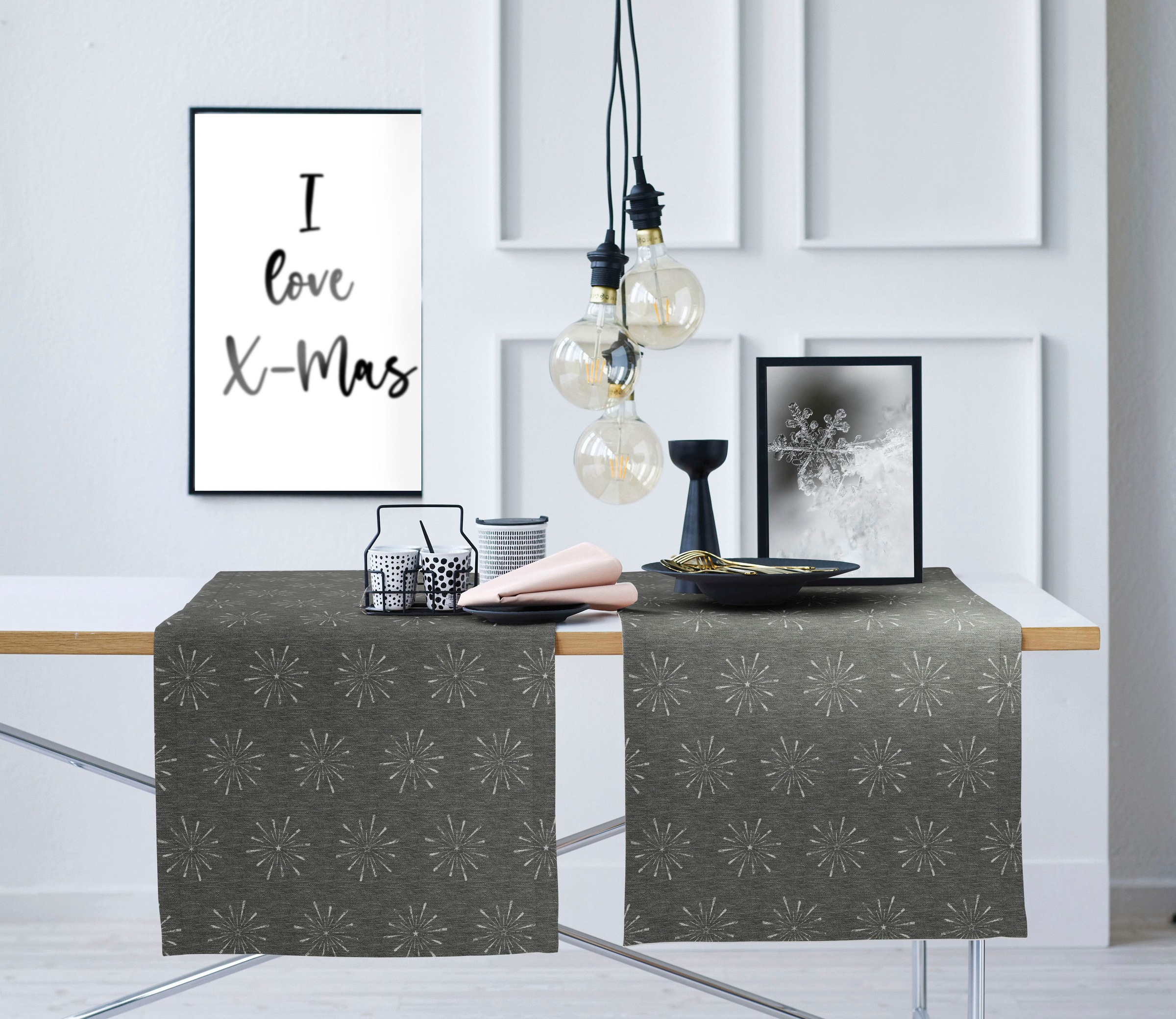 APELT Tischläufer "6302 CHRISTMAS GLAM, Weihnachtsdeko, Weihnachten" Lurex-Jacquardgewebe